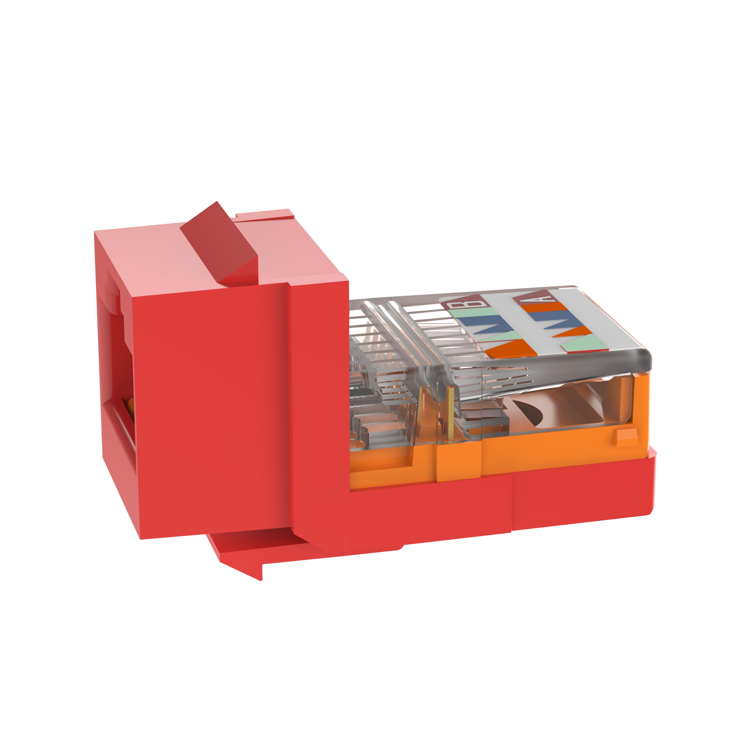 Keystone Cat 5e Leadframe Jack, Red