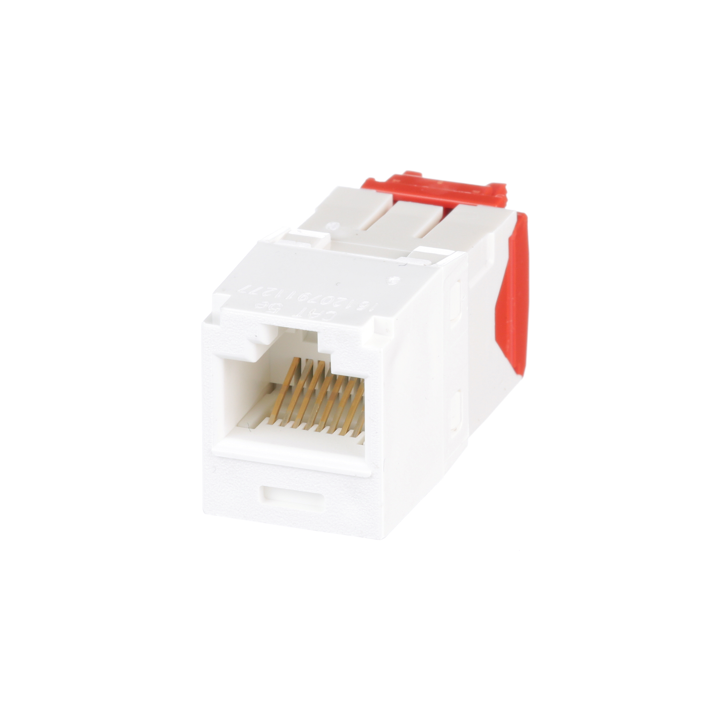 Twisted Pair (Kıvrımlı Çift) RJ45 Cat 5e Sonlandırma Jak Modülü, Arktik Beyaz