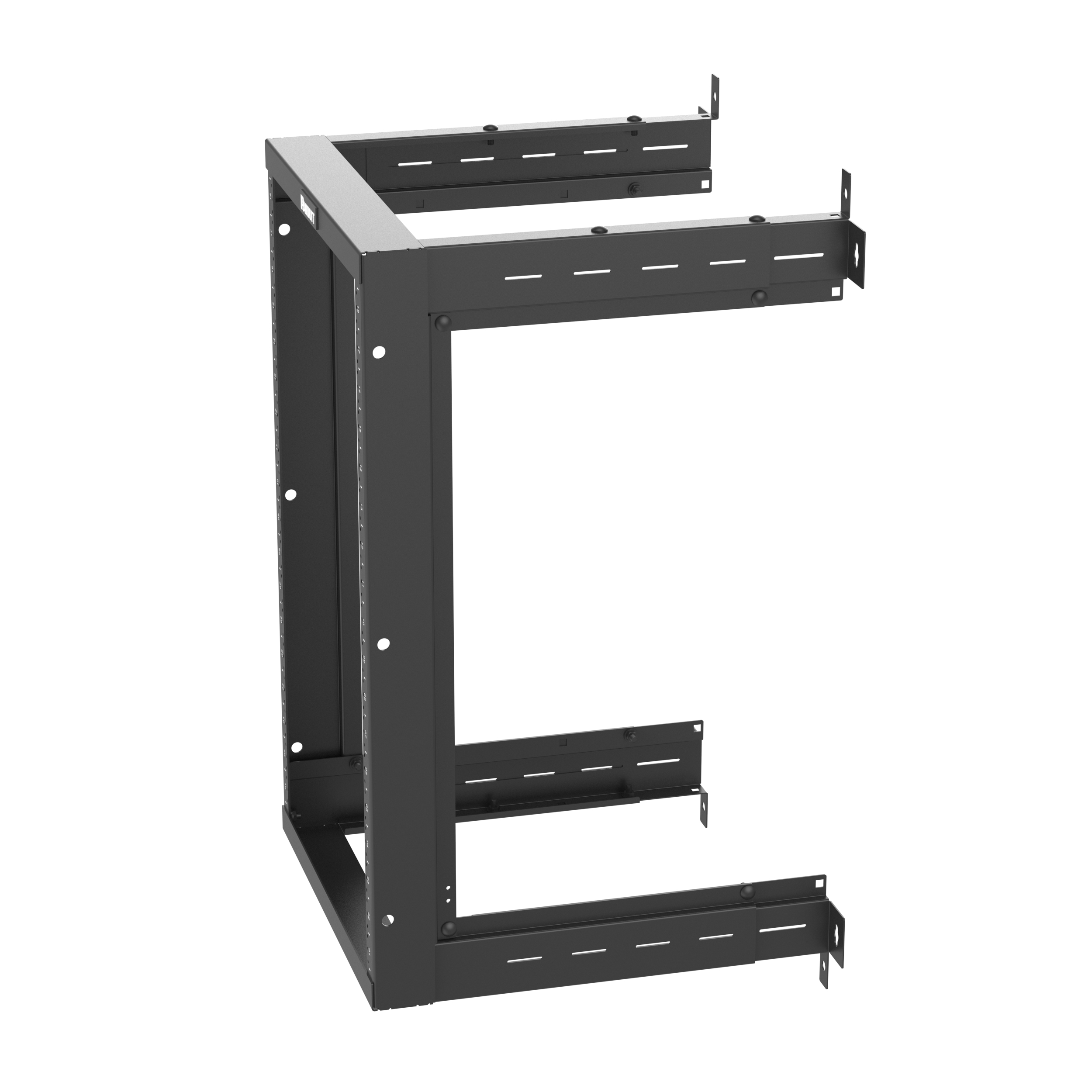 Adjustable Depth Wall Mount Rack, 18RU, Black