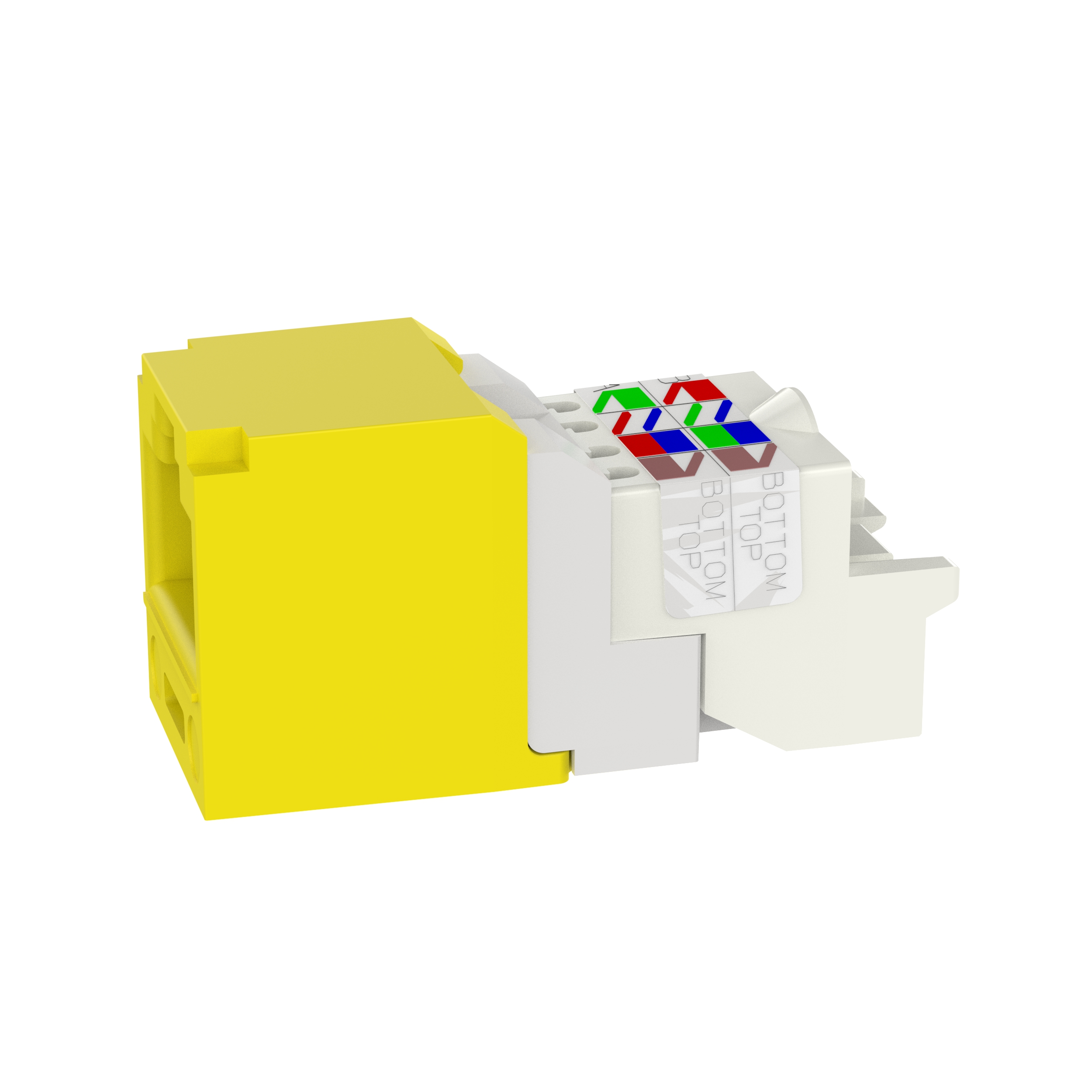 Twisted Pair (Bükülü Çift) RJ45 Cat 6 TP-Style Jak Modülü, Sarı