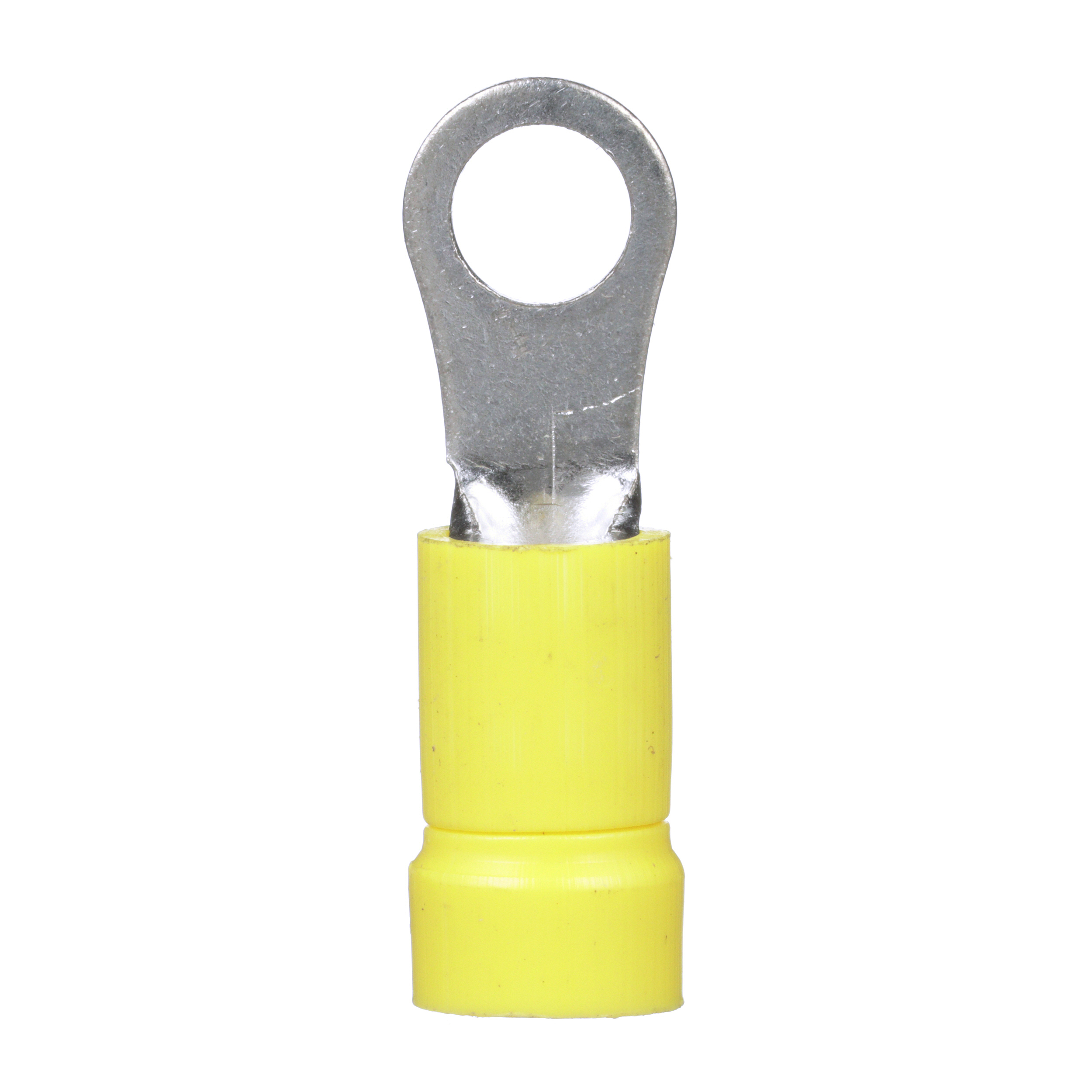 Halka Terminal, Sarı, Vinil, #10 Somun, 4-6mm² Kablo, 50'li Paket