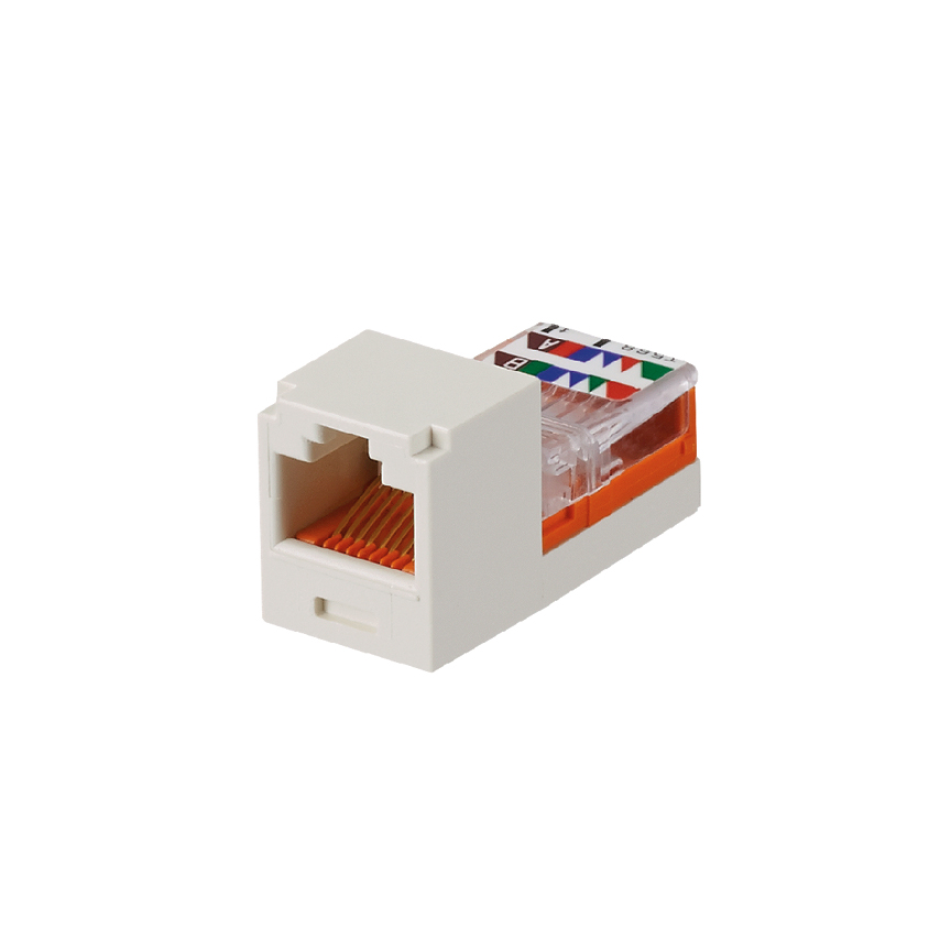 Twisted Pair RJ45 Cat 5e Çerçeve Yuva Modülü, Açık Beyaz