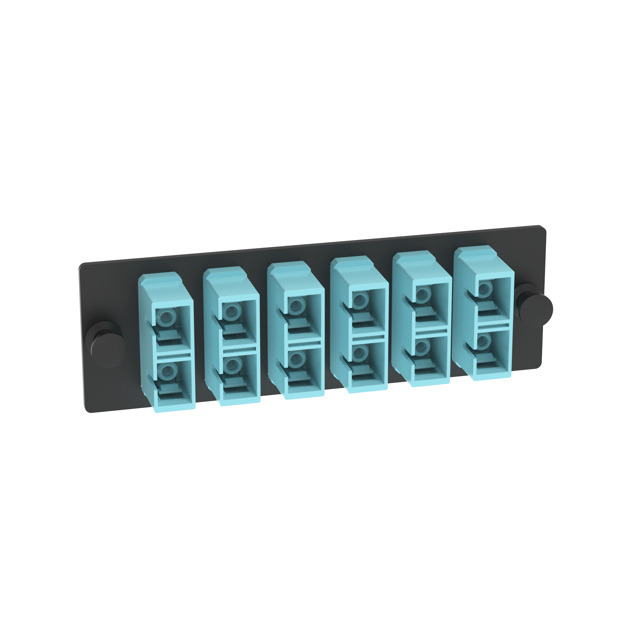 Opticom® Fiber Adaptör Paneli, OM4, 6 SC Çift Yönlü, Turkuaz