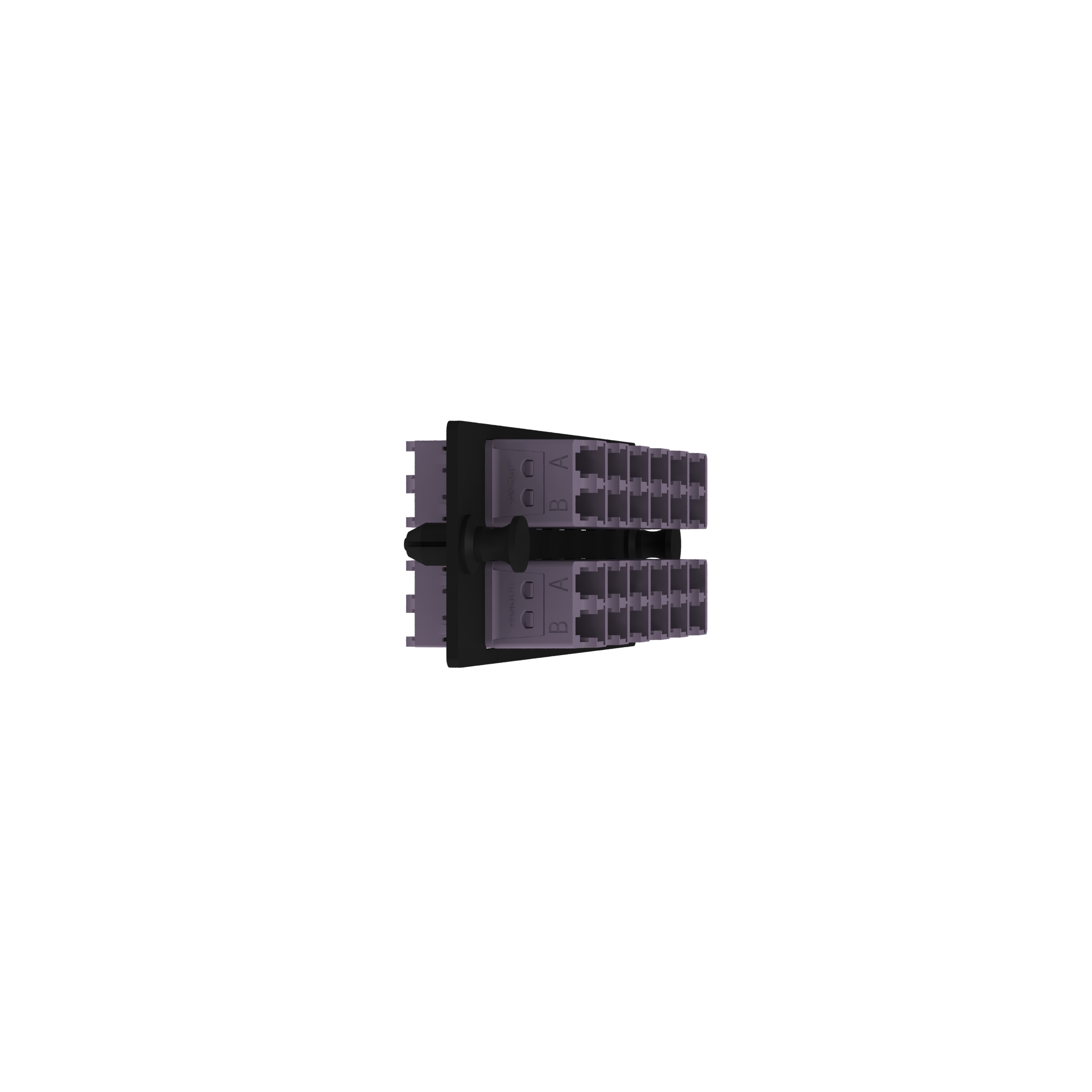Opticom® Anahtarlamalı G-Moran Fiber Adaptör Paneli, OM4, 12 LC Çift Yönlü