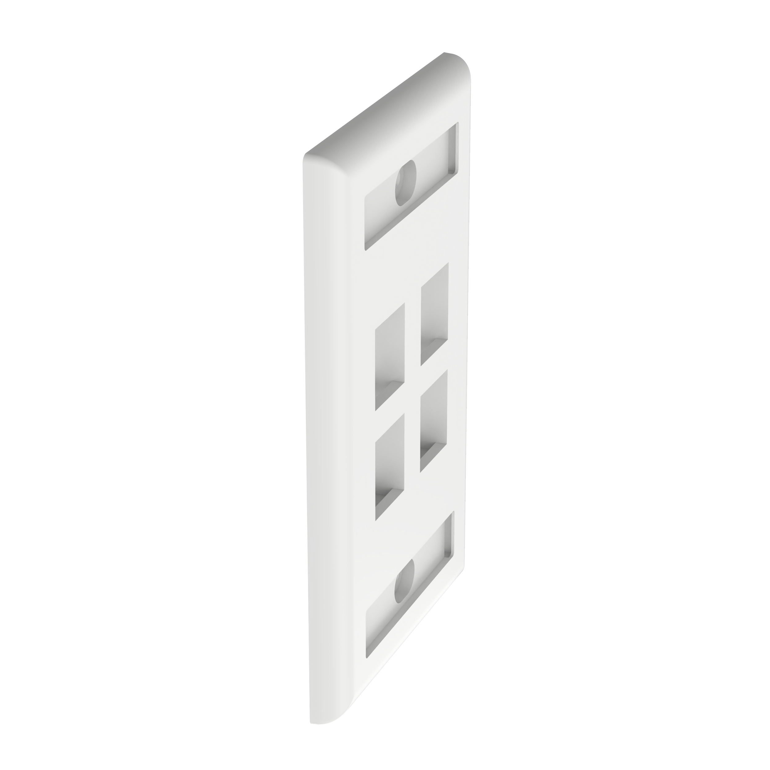 NetKey® Yüz Levhası, Etiket Yuvası, 4 Port, Beyaz