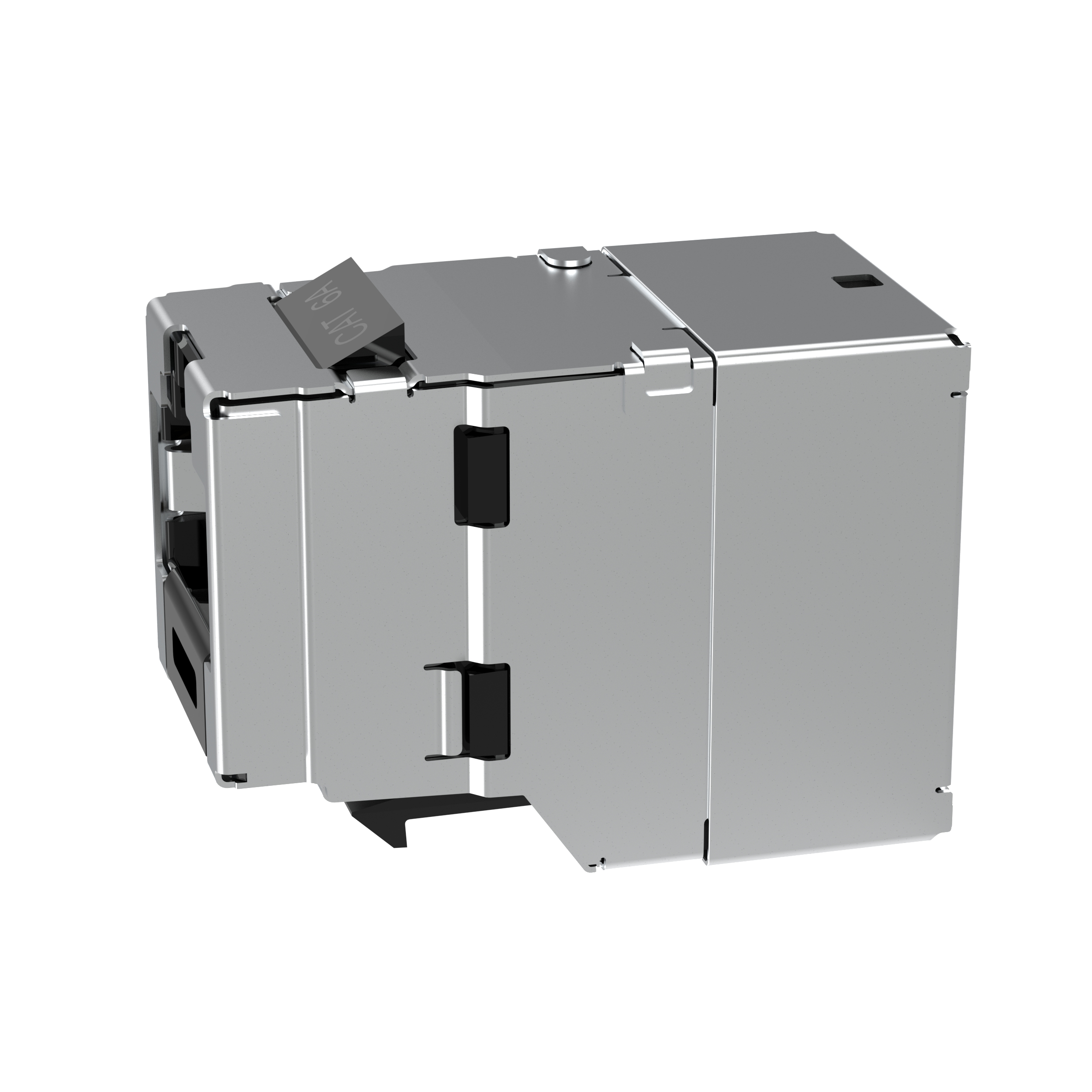 Shielded Keystone RJ45 Jack Module, Cat 6A, Black, 100 Pack