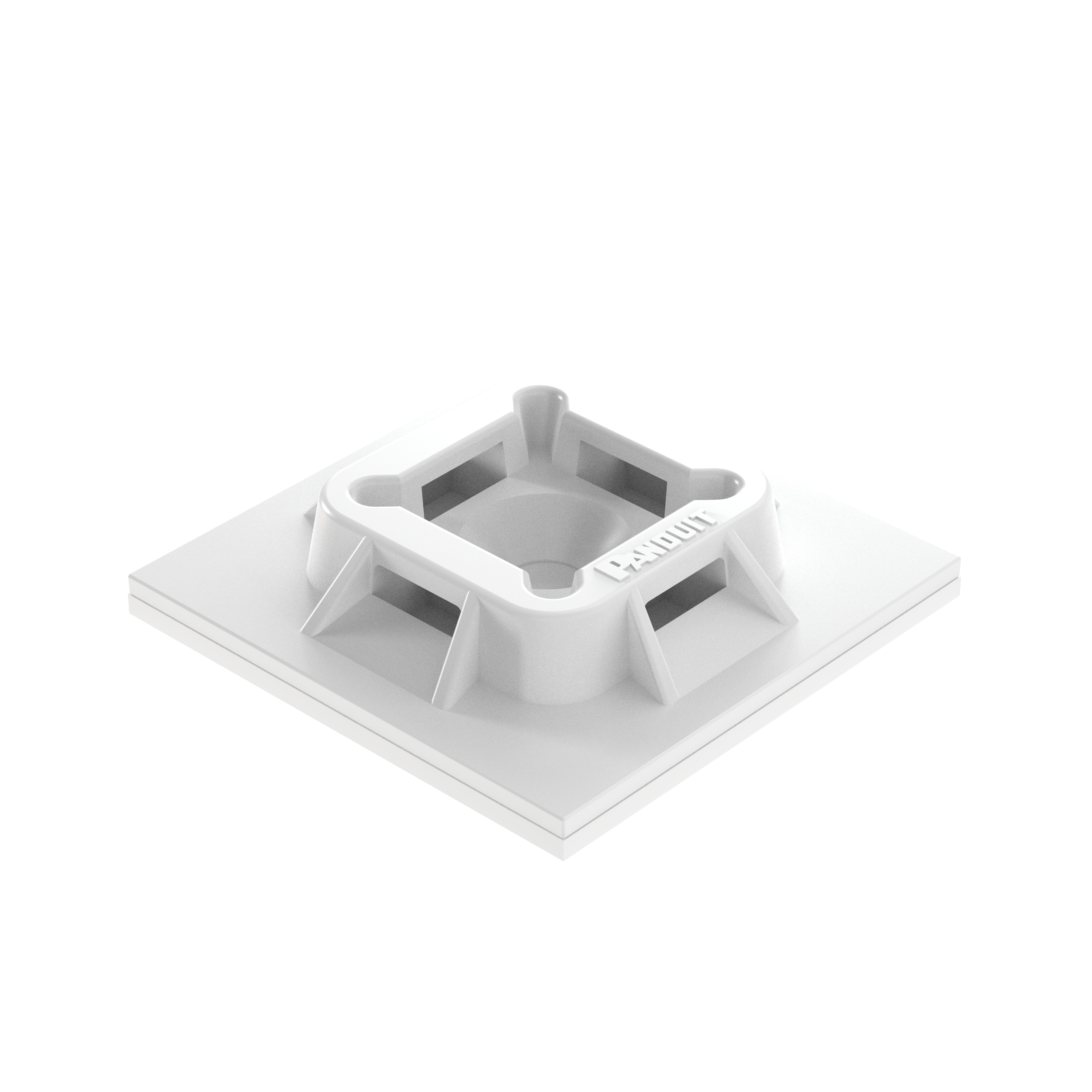 Kablo Bağı Montajı, Doğal, V-0 PA 6.6, Vida, 25.4x25.4mm, 100'lü Paket