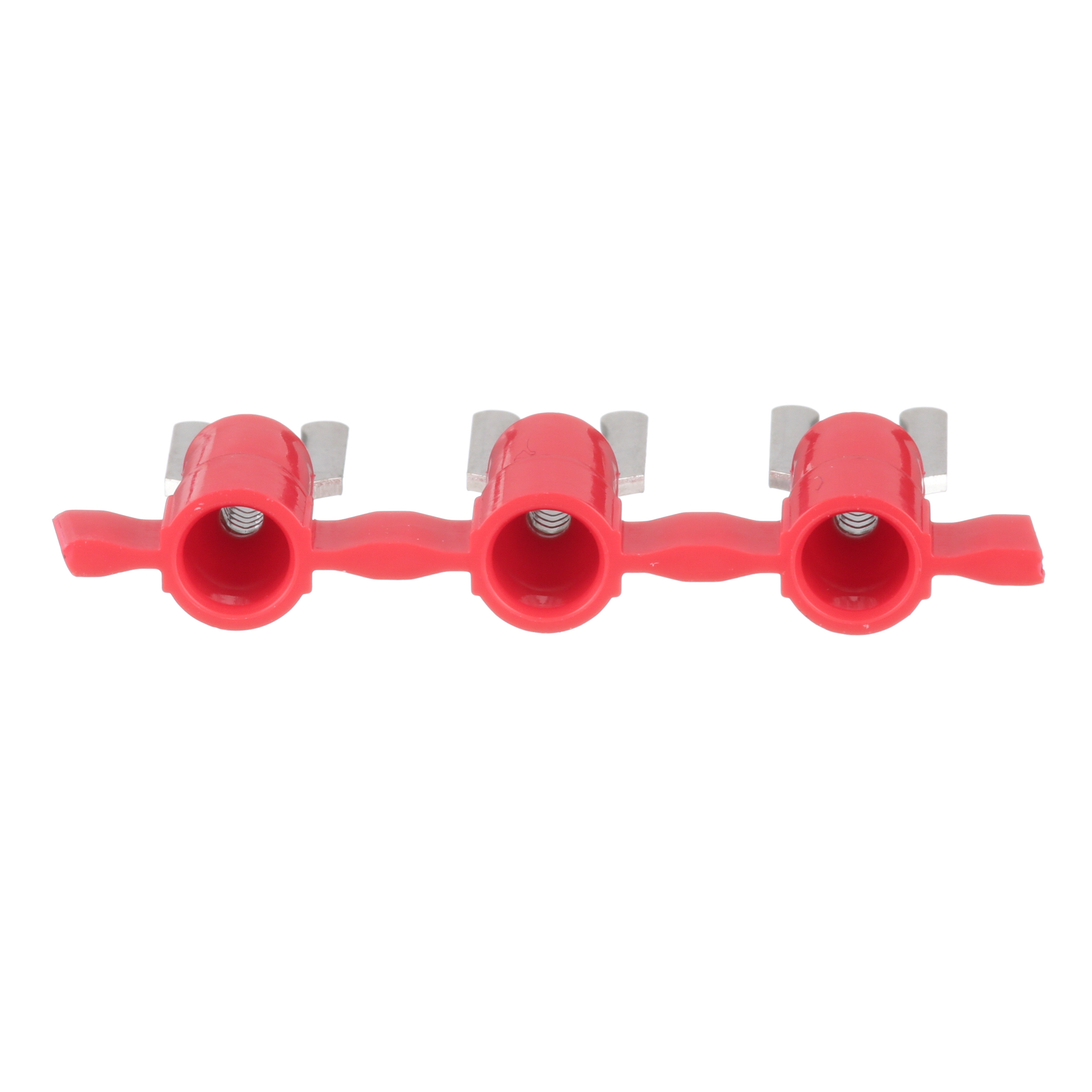 Kilit Çatal Terminali, Kırmızı, Vinil, 3.8mm Somun, 0.5-1mm² Kablo