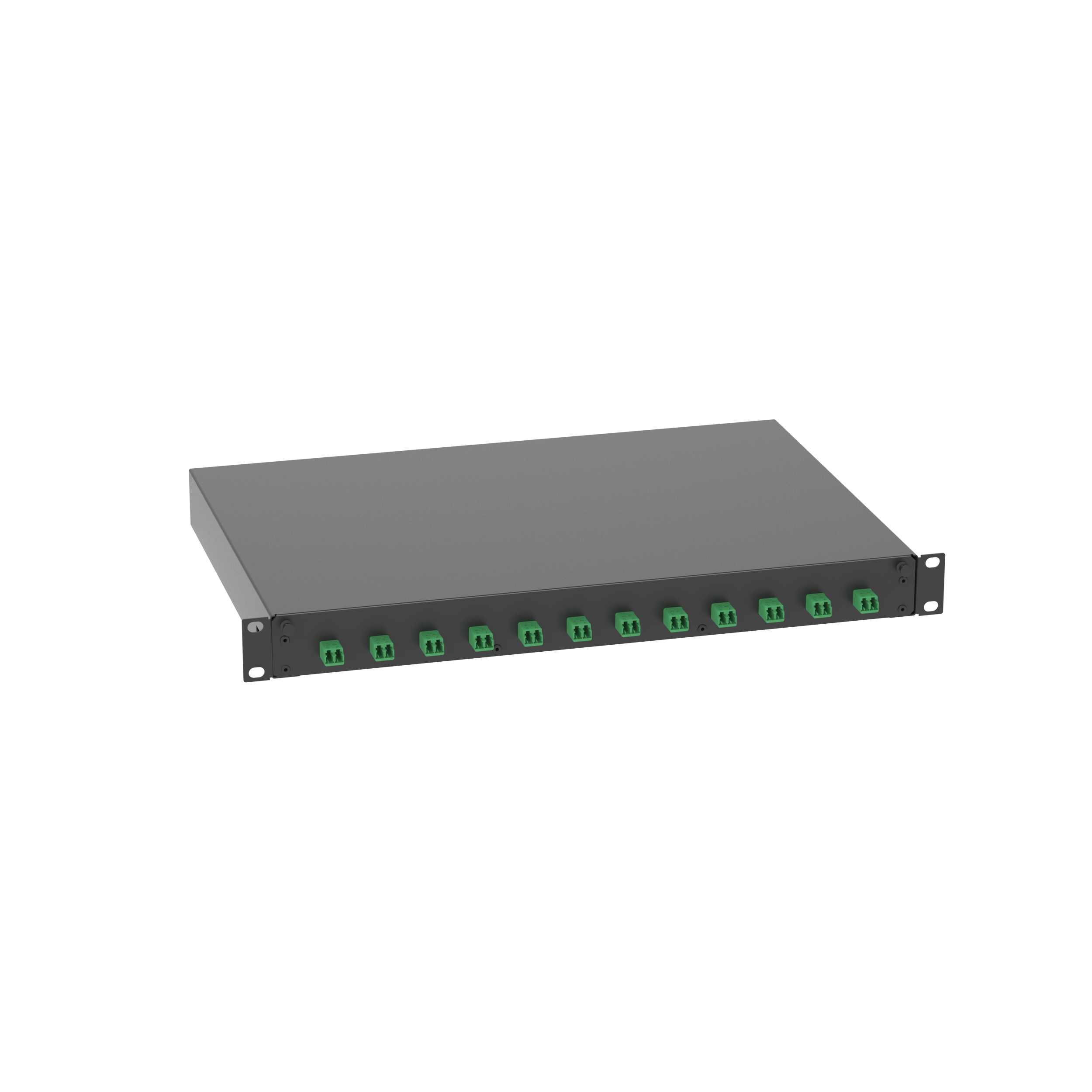 Fiber Çekmecesı, 12 LC Çift Yönlü Adaptör, APC Yeşil