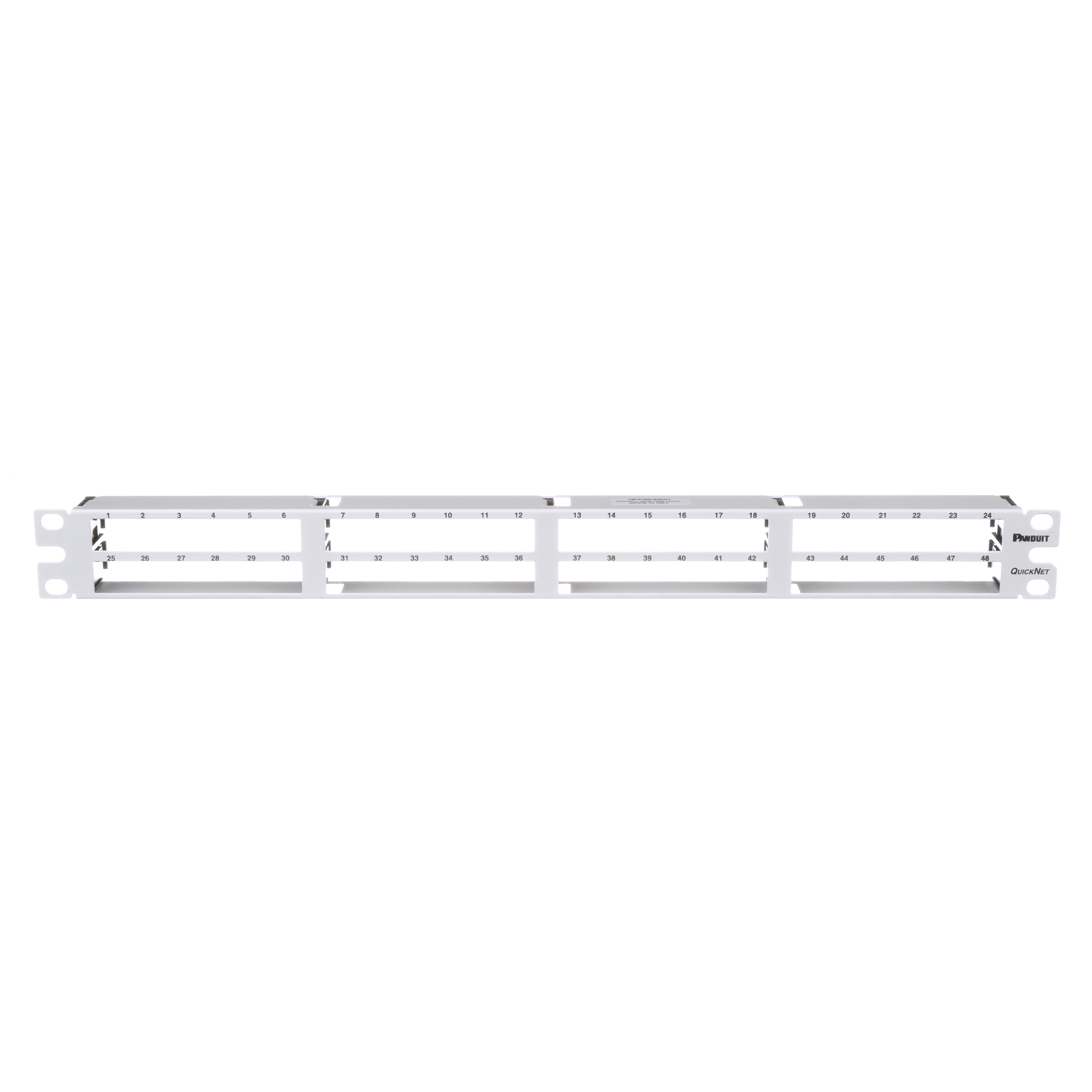 QuickNet™ Yama Paneli, Düz, 48 Port, 1ru, Beyaz
