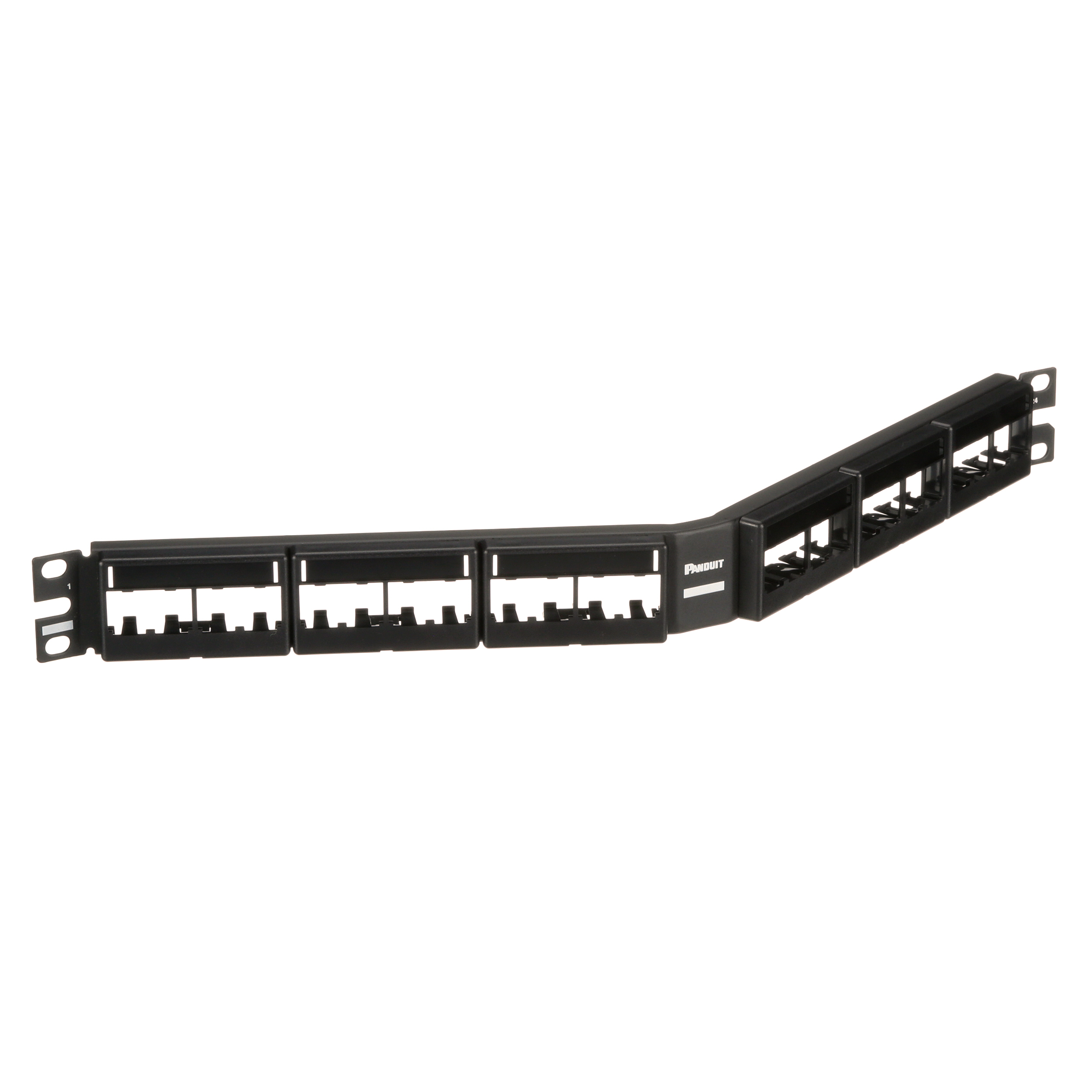 Mini-Com® Dik Açılı Yama Paneli, 24 port, 1 RU, BL