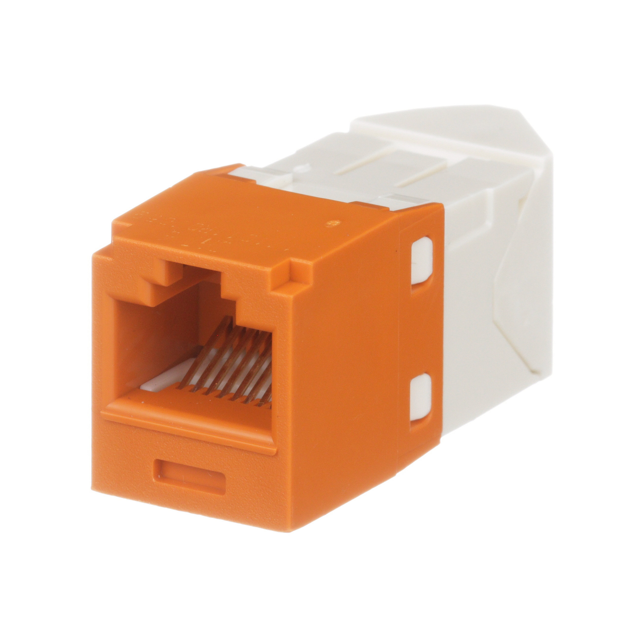 Twisted Pair RJ45 Cat 6 Sol/Sağ Çevirme Jack Modülü, Turuncu