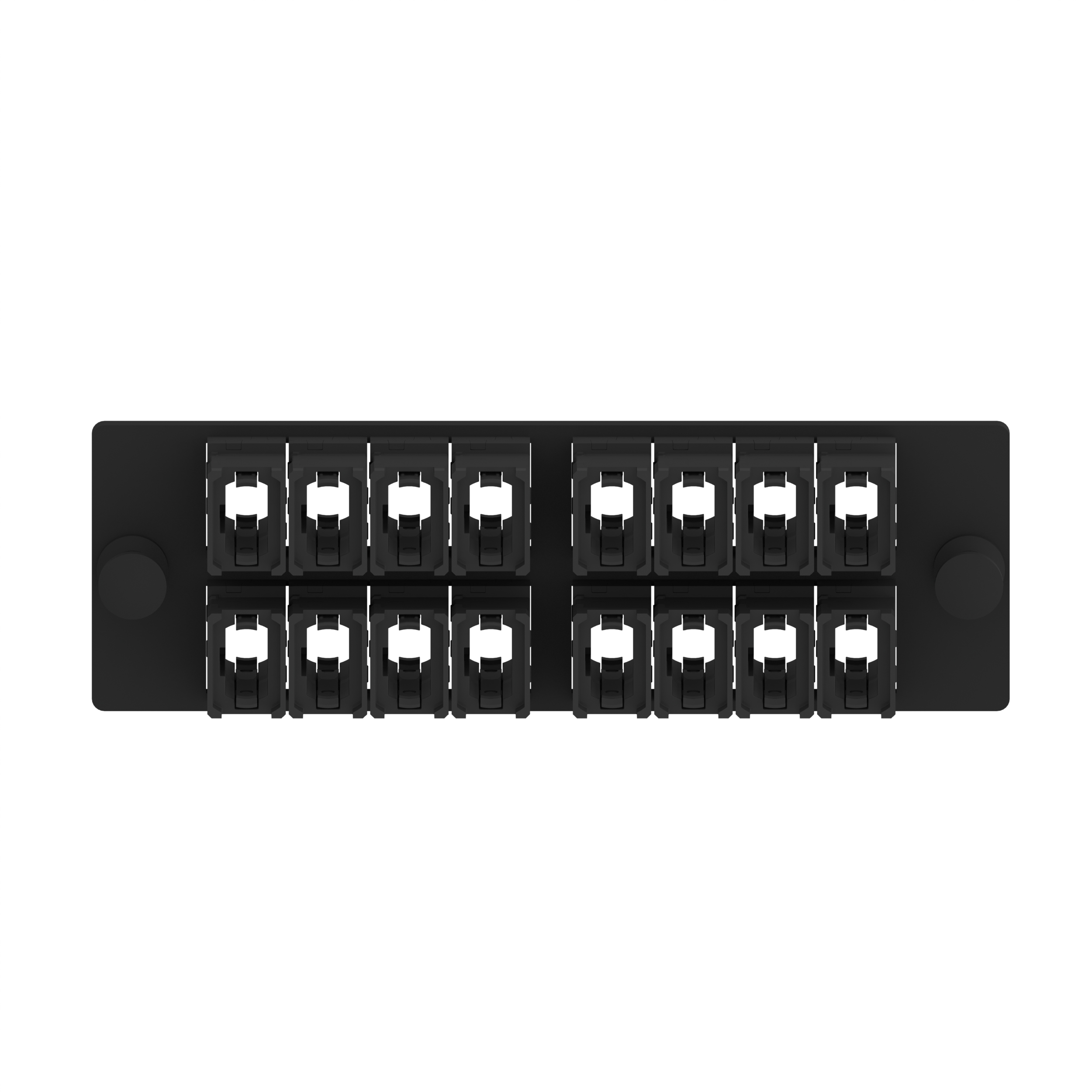 Opticom® FAP, 16 Tuş Yukarı/Tuş Aşağı MPO'lar, Tip A, Siyah, Yatay