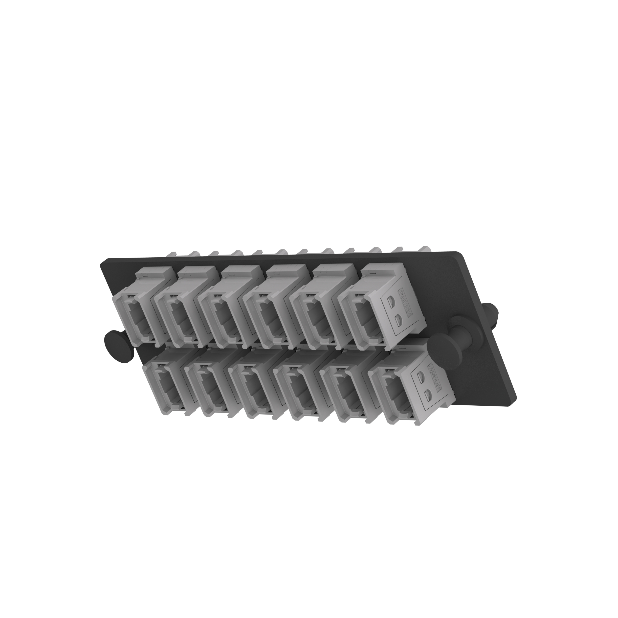 Opticom® FAP, 12 Key-Up/Key-Up MPOs, Tip B, Antrasit Gri, Yatay