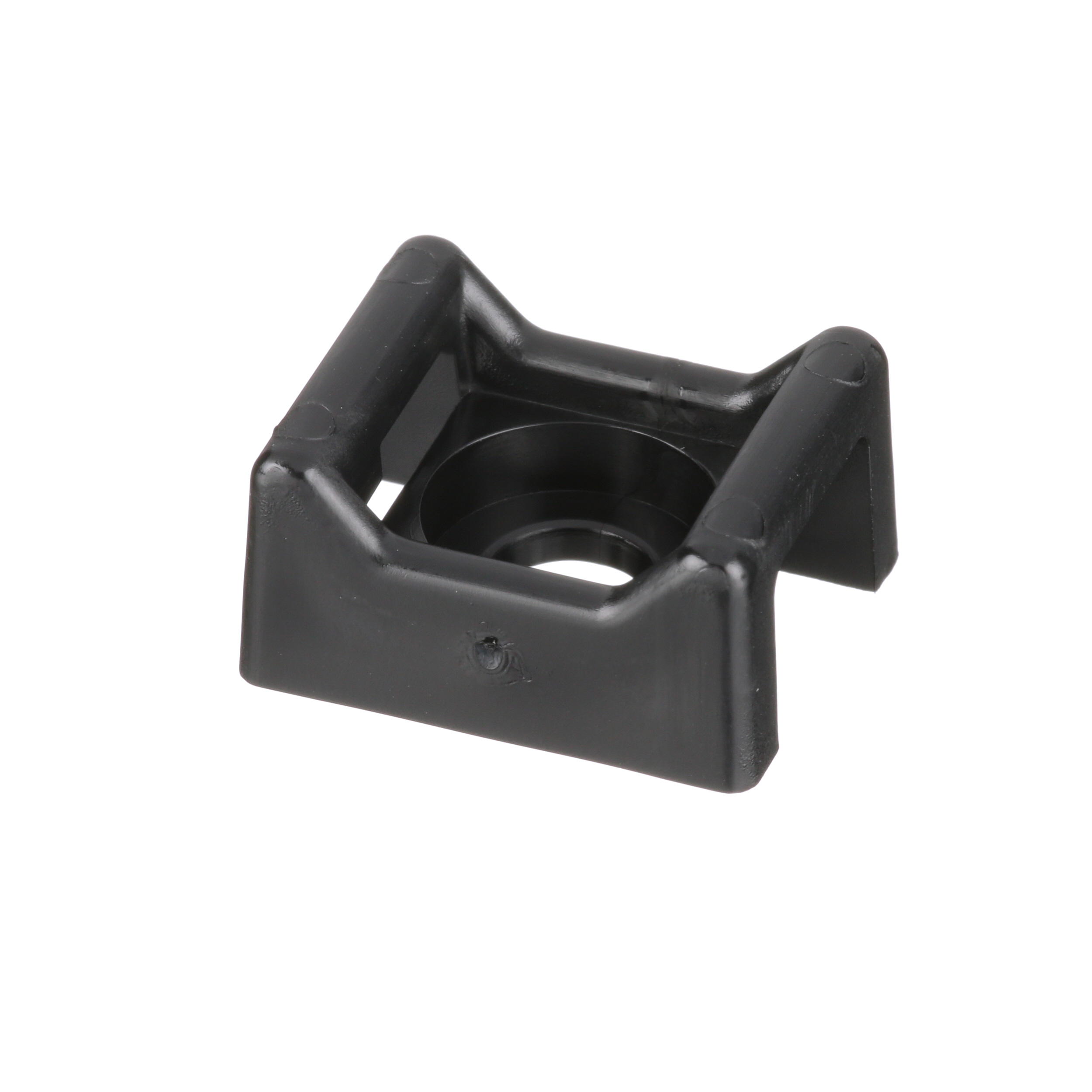 Cable Tie Mount, Black, UV PA 6.6, Screw, 20.6x50.3mm, PK100