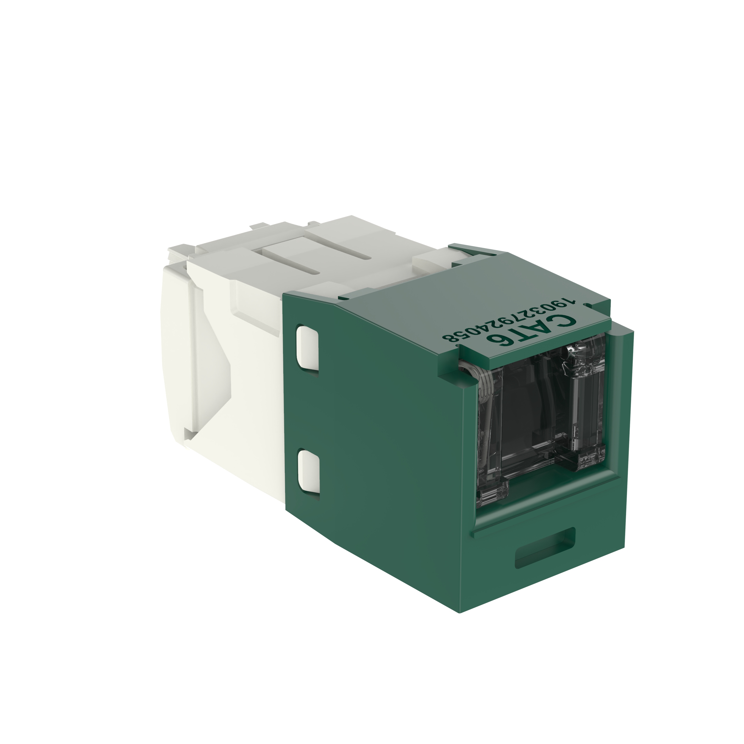 Mini-Com® RJ45 Cat 6 Shuttered TG Jack Module, GR