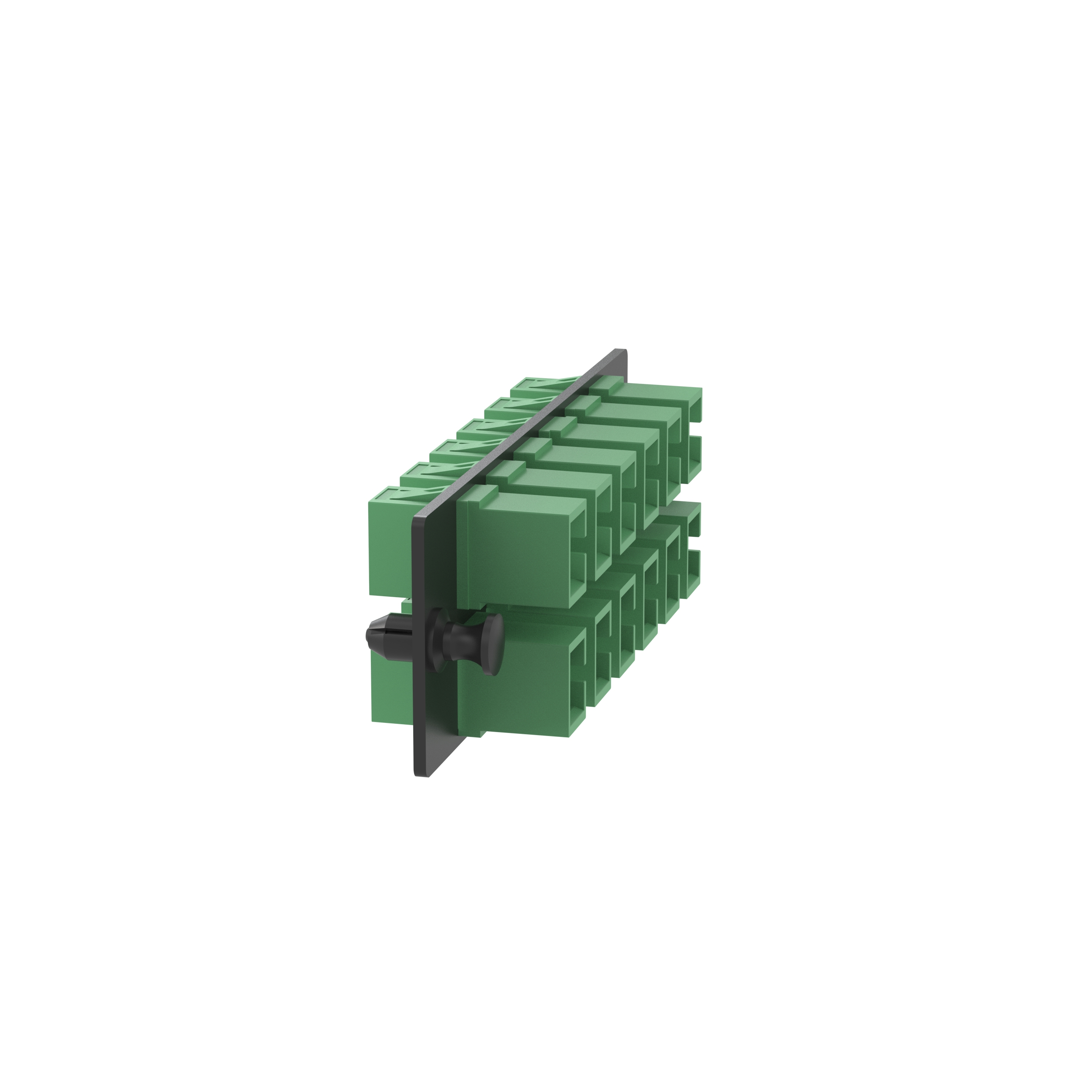 Opticom® Fiber Adaptör Paneli, OS2, 12 SC Simplex, APC Yeşil