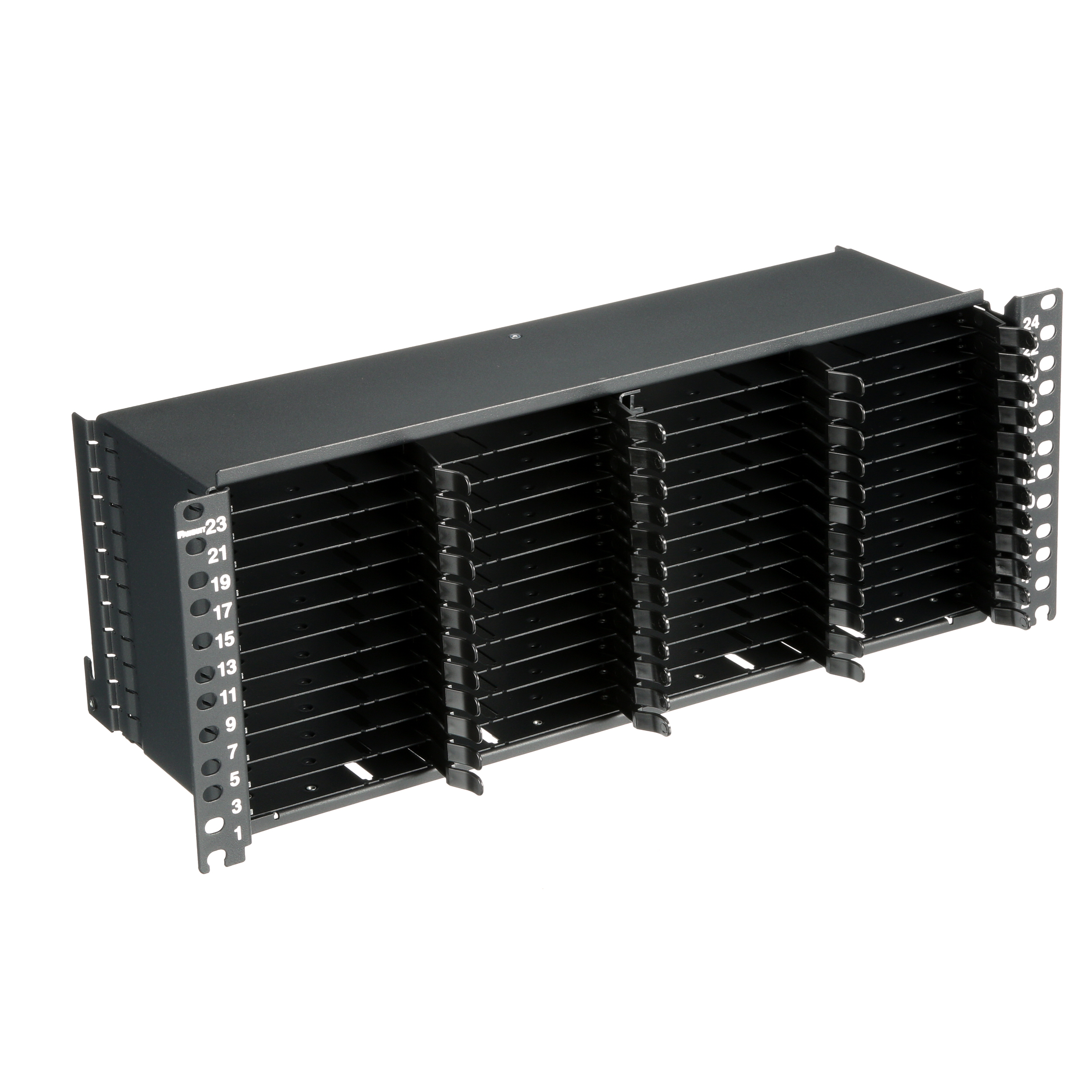 HD Flex™ Fiber Panel, 4 RU, 6 Port, Siyah