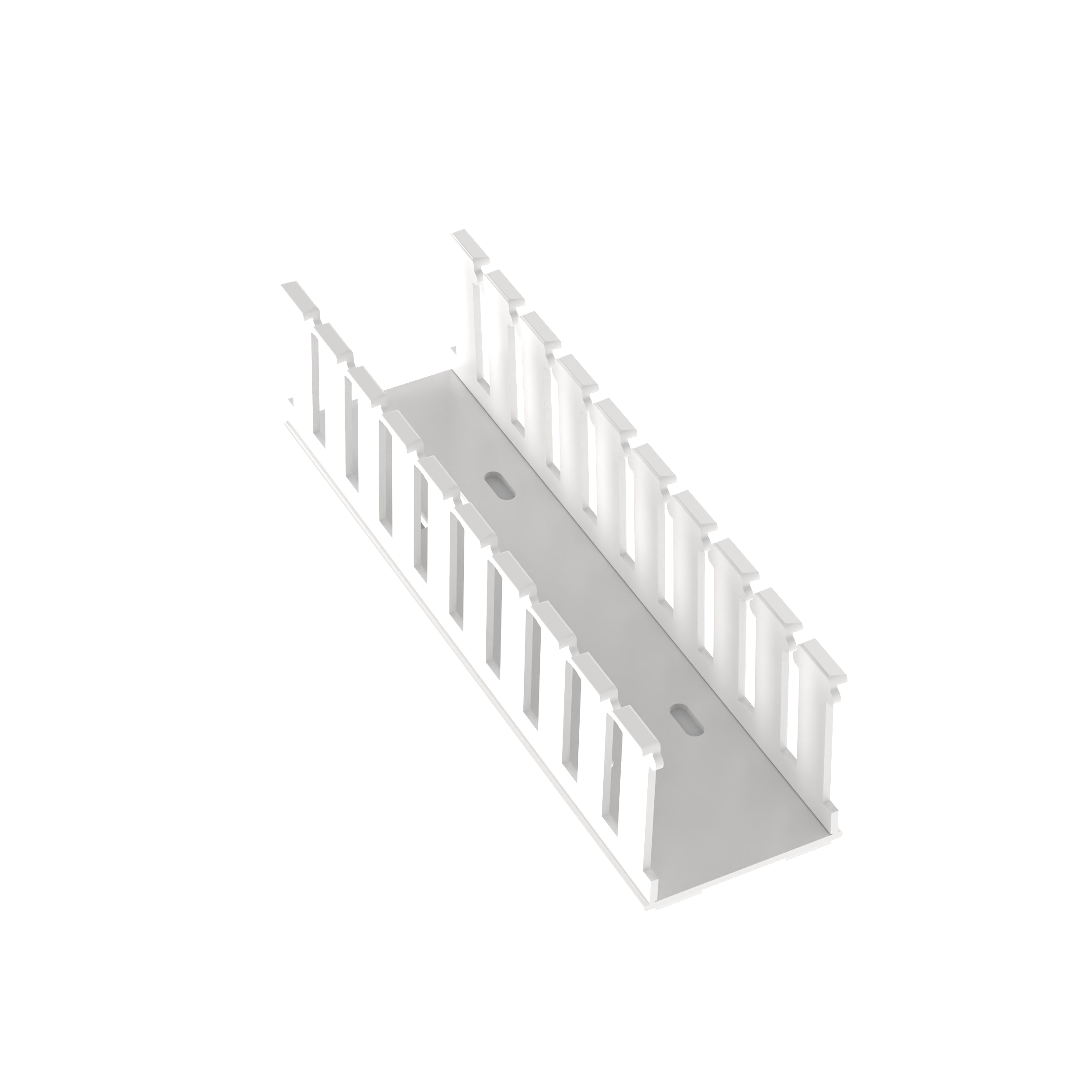 Geniş Yuvalı Kablo Kanalı, Beyaz, Halojen İçermeyen PPO, 54.4x52.8mm, 6'lı Paket