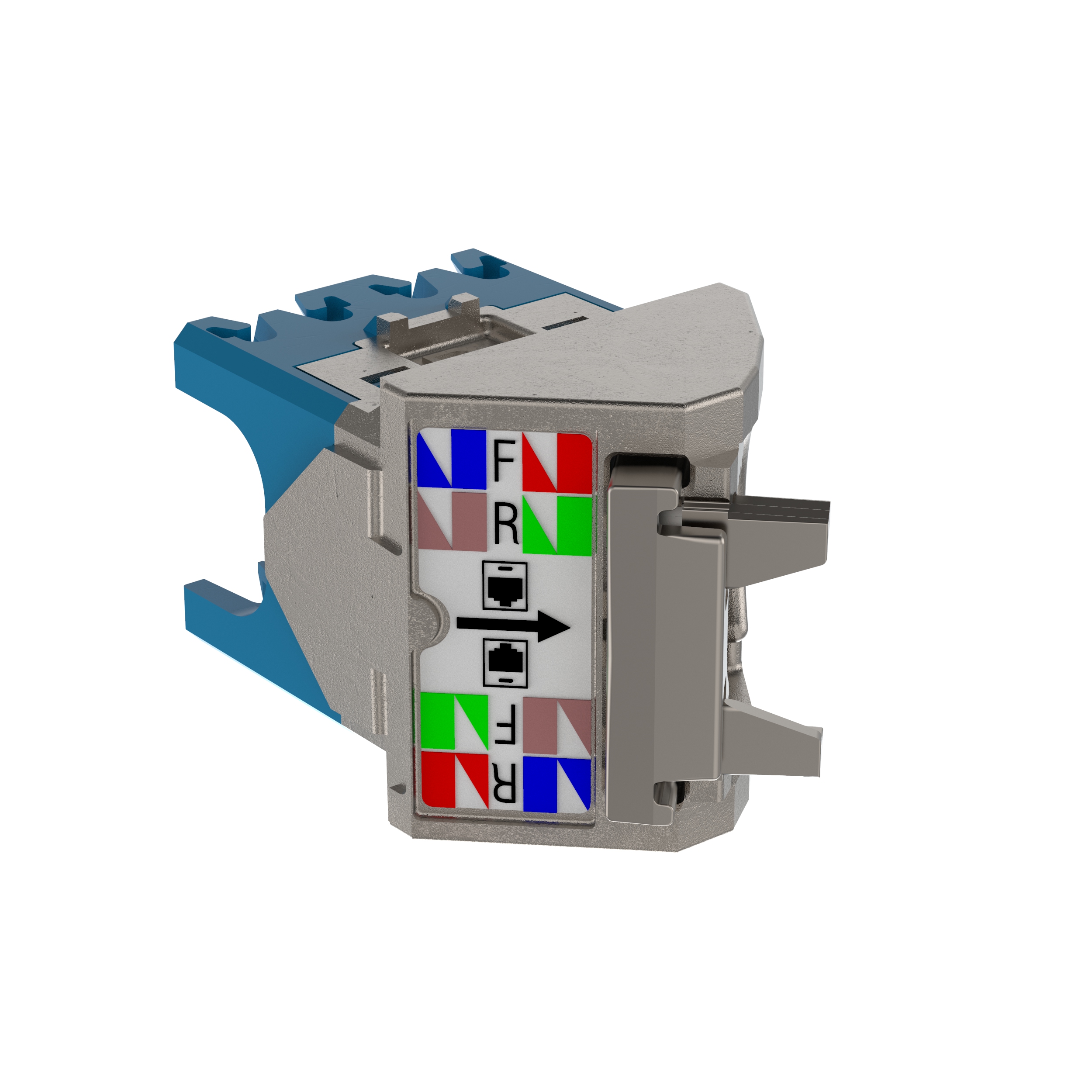 45° Angled Wire Cap for Cat 6A Shielded TG Jack