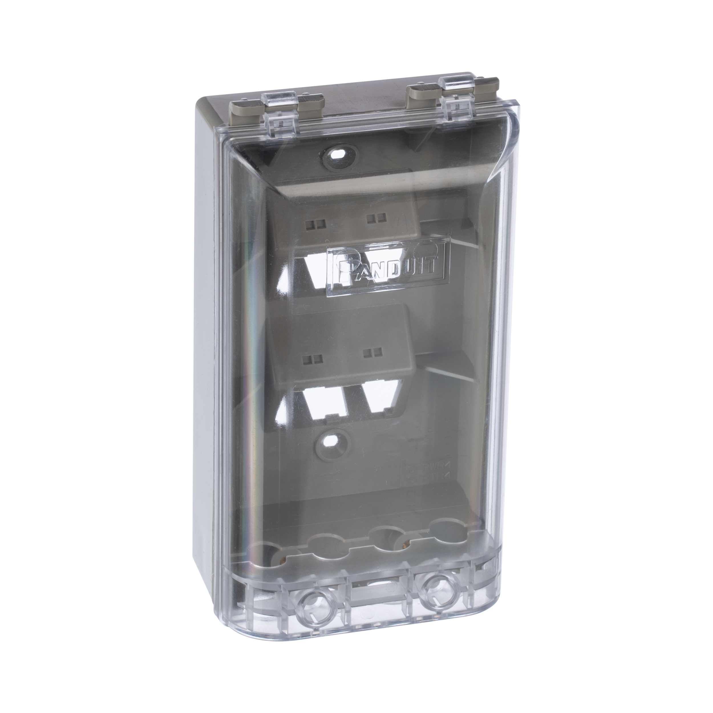 Faceplate,Sloped, 4 port,International Gray