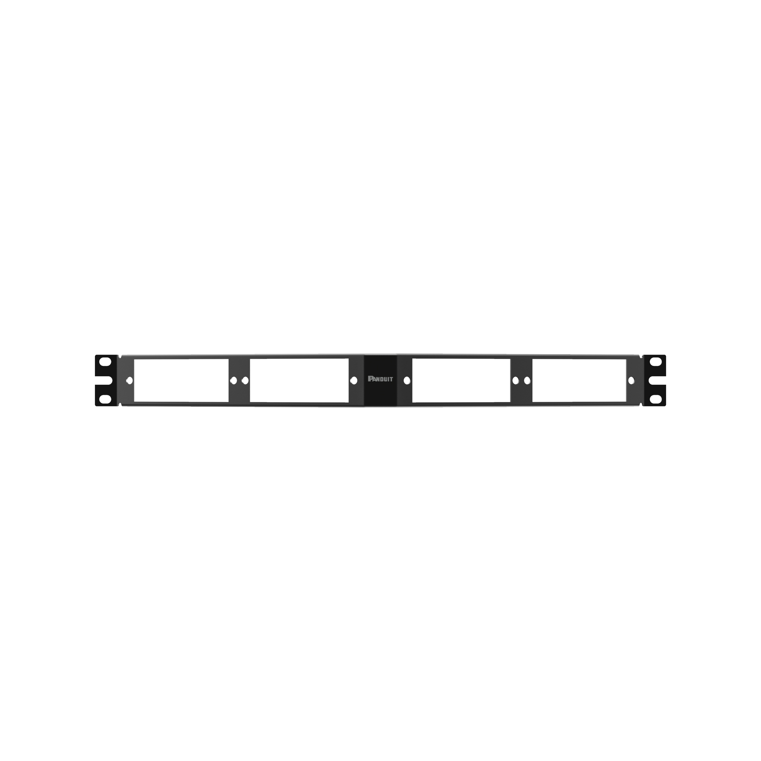 Opticom® Fiber Patch Panel, Dik Açılı, Siyah, 1 RU