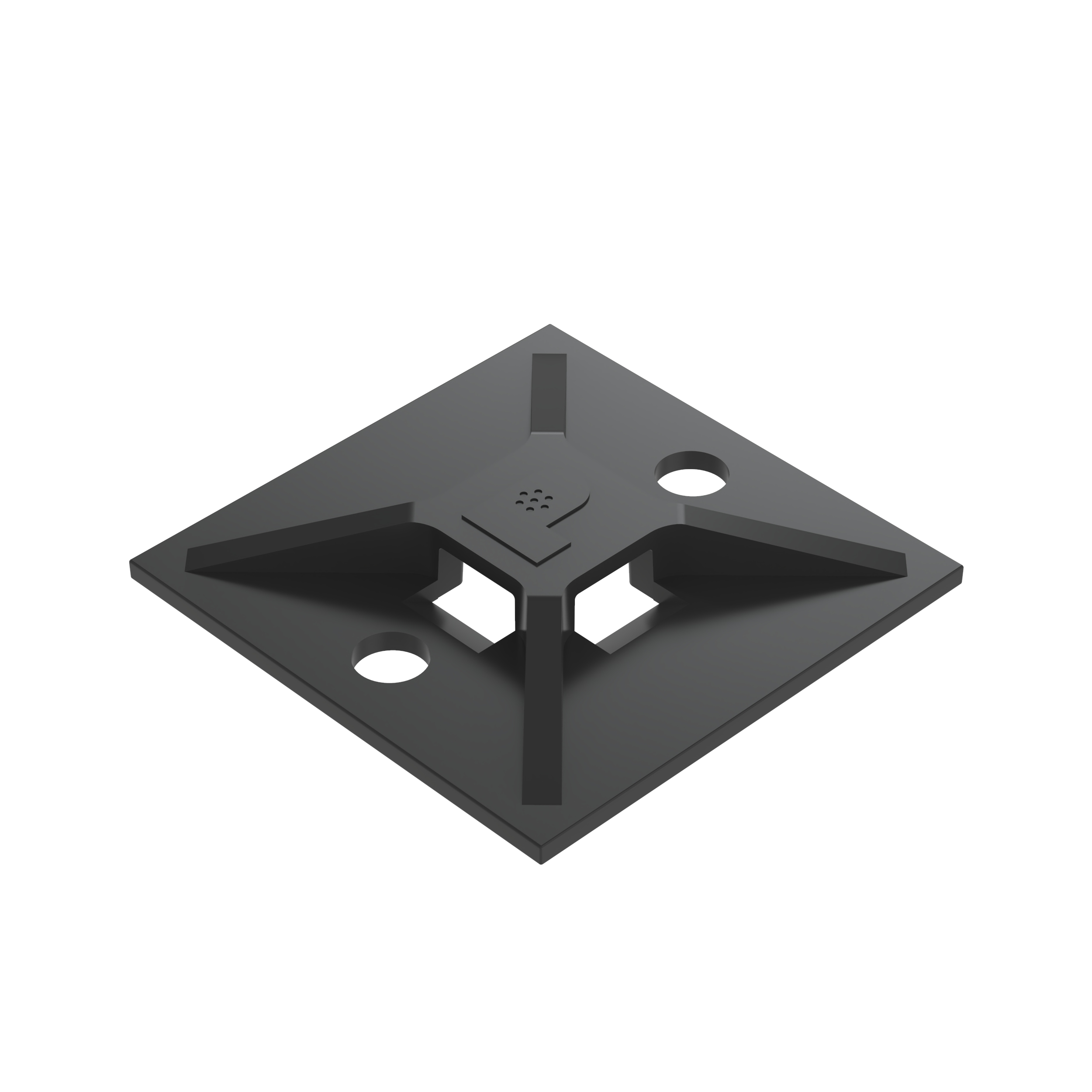 Kablo Bağı Montajı, Siyah, PA 6.6, Kauçuk Yapışkanlı, 28.6x28.6mm, 500'lü Paket