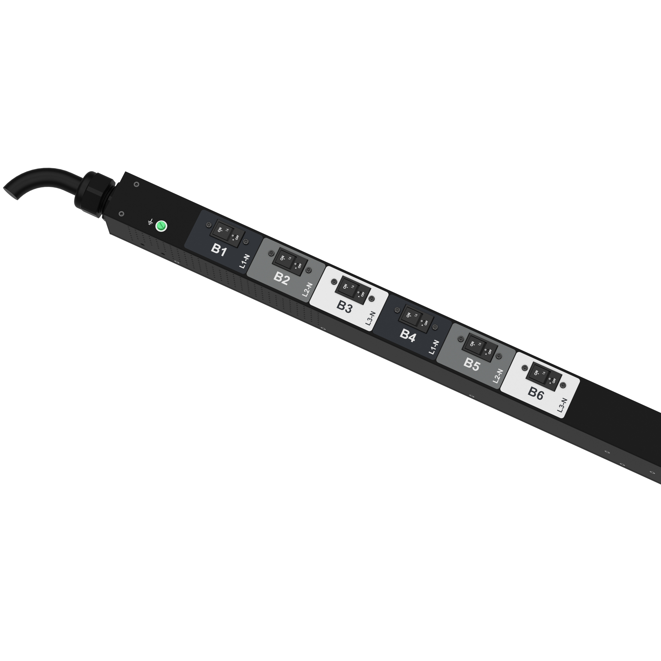 MSPO PDU, 32 Amper, 400 Volt, (12)C13, (12)C19, IEC 60309 3P+N+E 6h 32A (IP44)