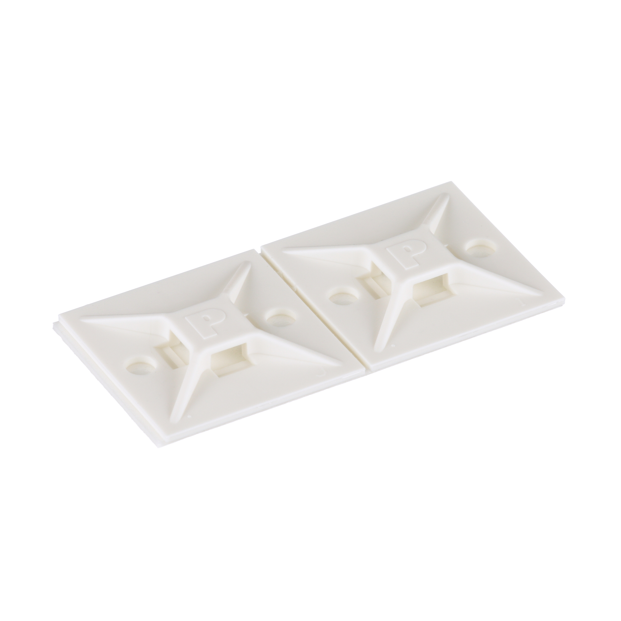 Kablo Bağı Montajı, Beyaz, PA 6.6, Akrilik Yapışkanlı, 28.6x28.6mm, 100'lü Paket