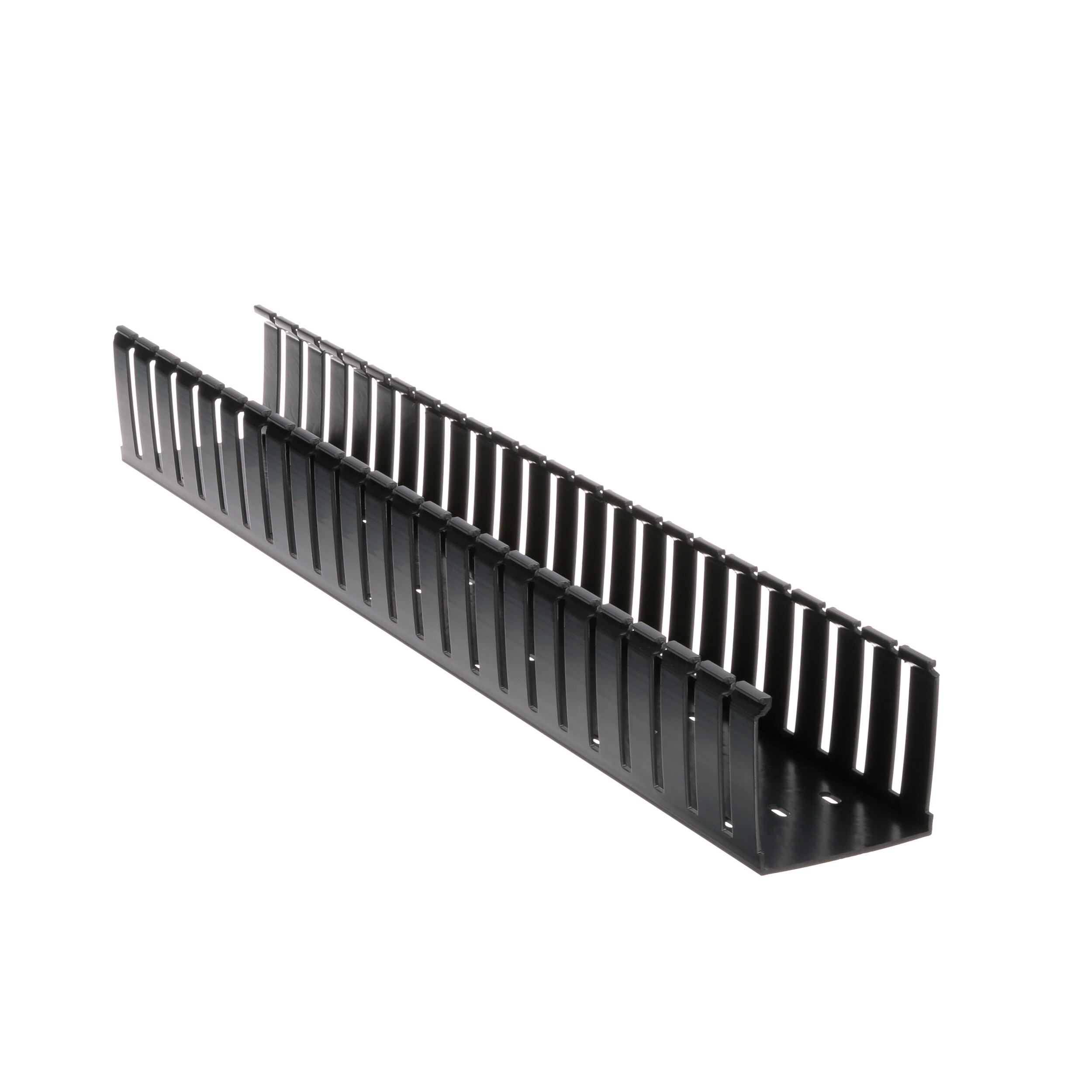 Slotted Duct, PVC,3X3X6',BLK