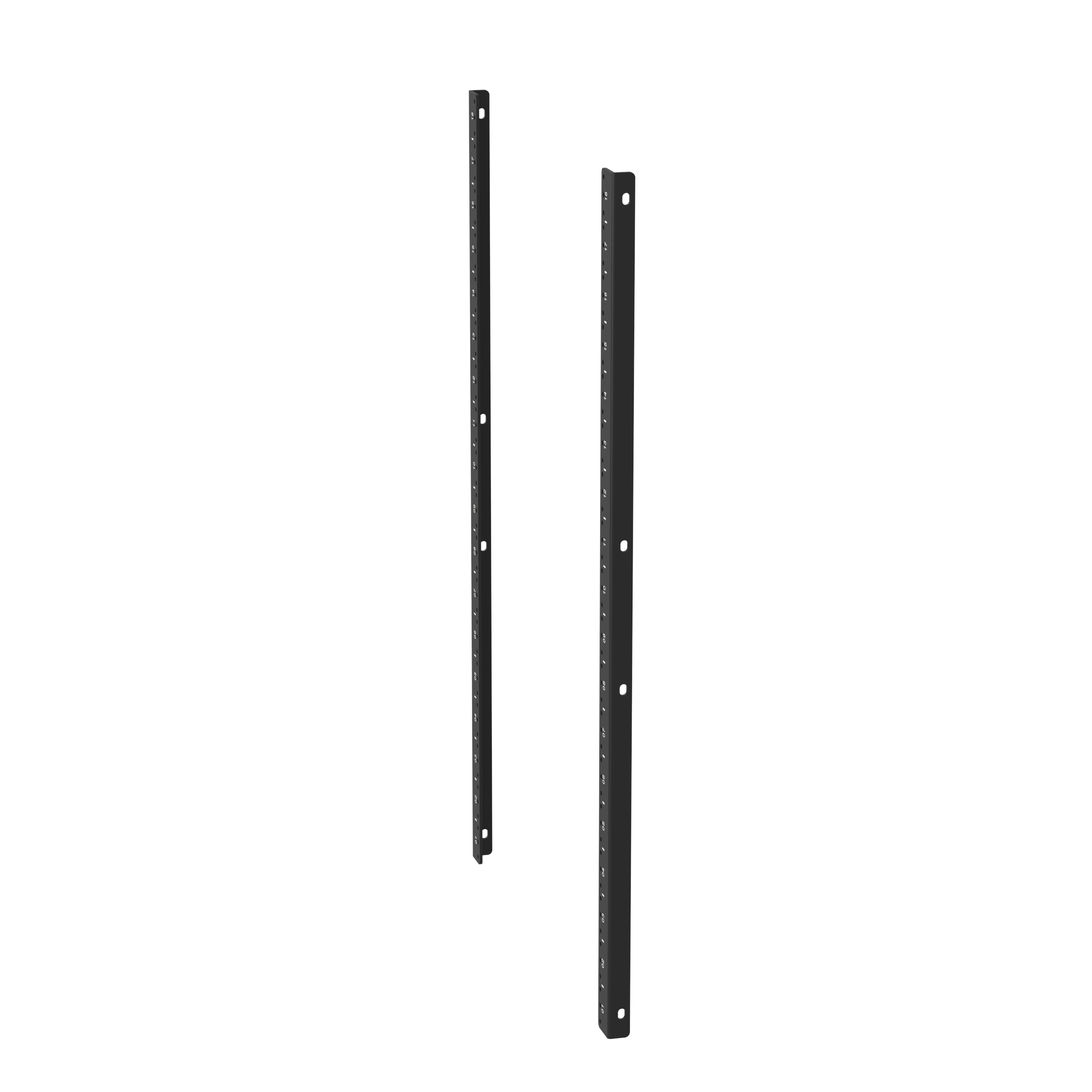 PanZone® Duvar Montaj Kabini Arka Ray Seti, 26,8 inç derinliğe kadar ağ ekipmanları için ek destek sağlayarak, daha geniş bir uygulama yelpazesi için esneklik sunar. 18 RU, 2 Ray, Siyah