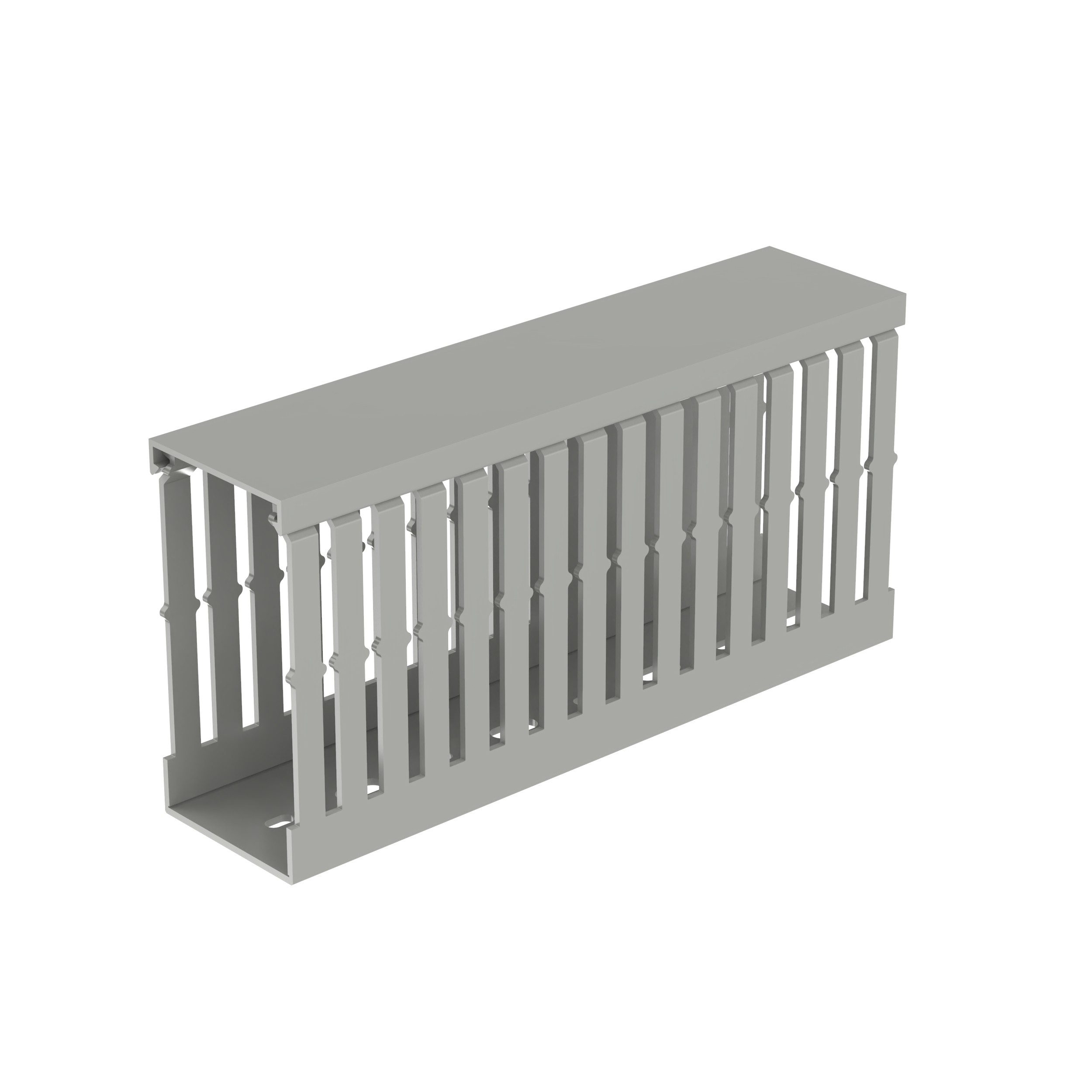 Dar Oluklu Kablo Kanalı, Gri, PVC, 49.5x97.8mm, 2'li Paket