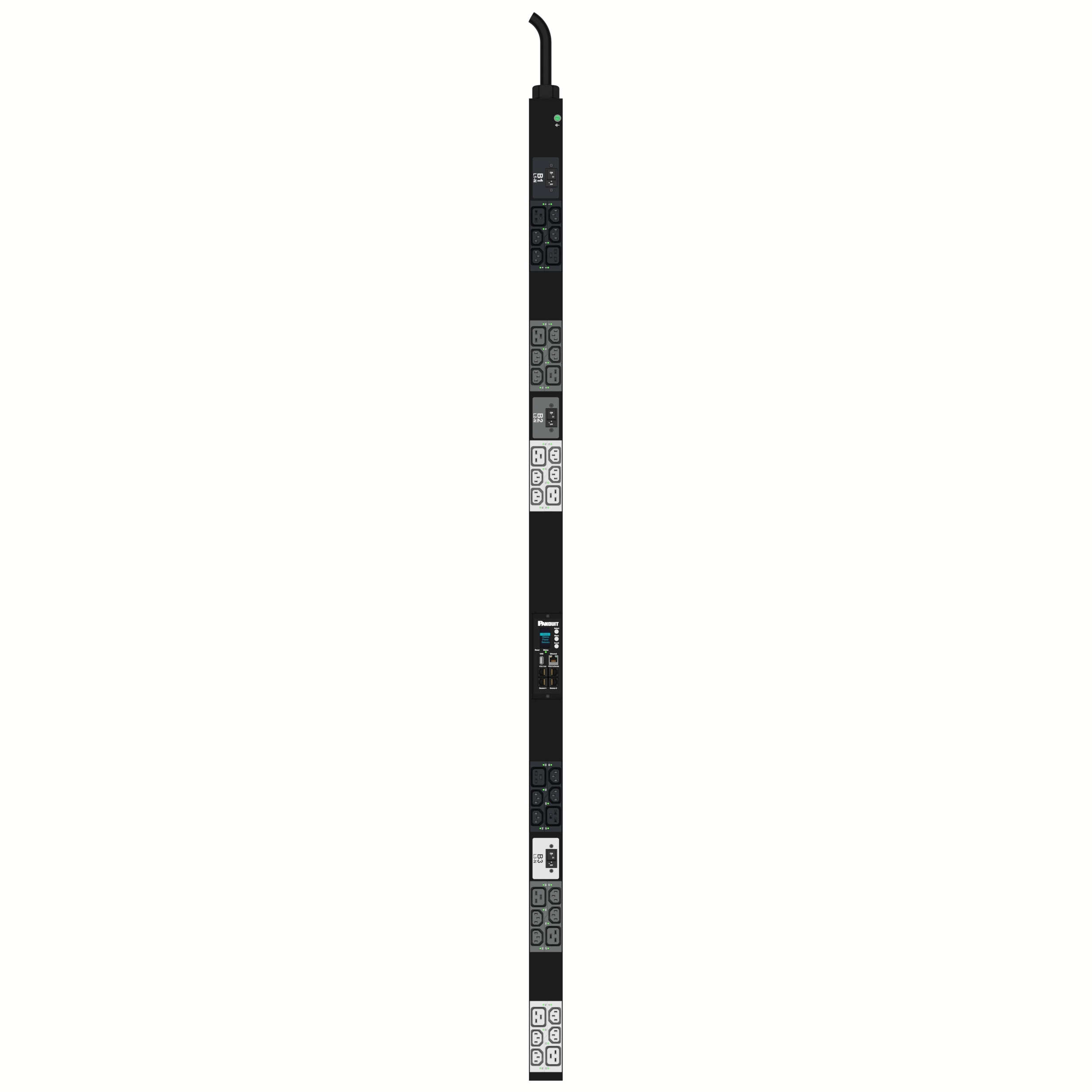 MSPO PDU, 20AMP, (24)C13, (12)C19, IEC 60309 (IP44)