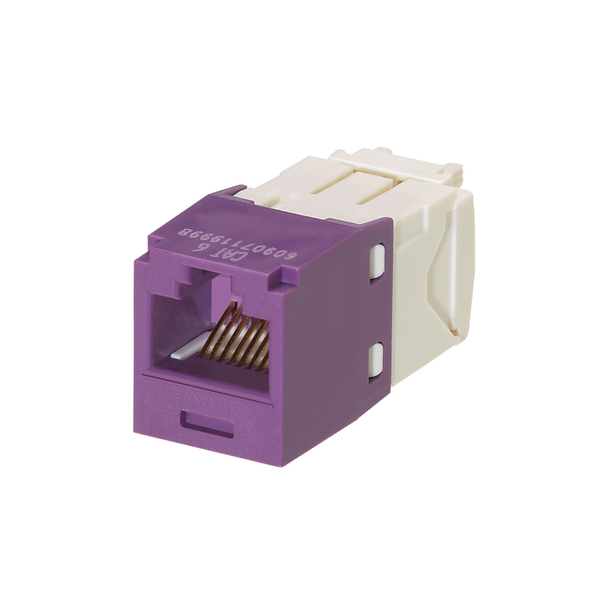 UTP RJ45 Cat 6 TG Jack Module, Violet, 100 Pack