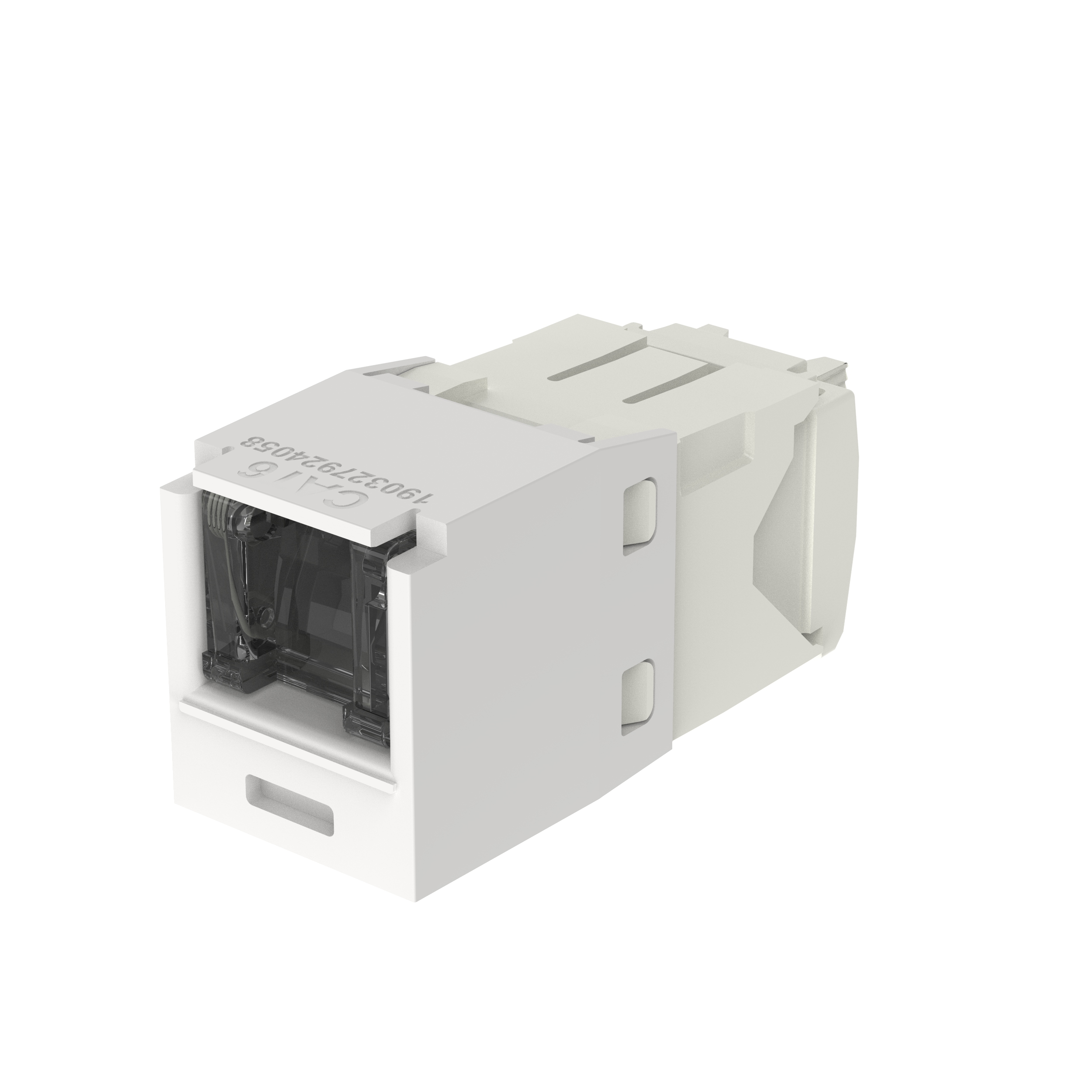 Mini-Com® RJ45 Cat 6 Shuttered TG Jack Module, AW