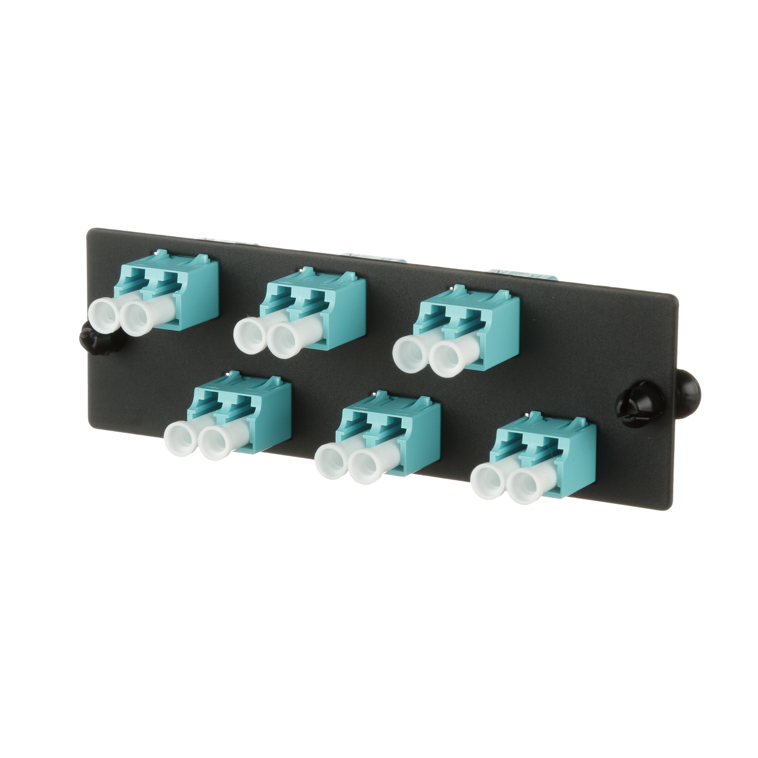 Opticom® Fiber Adaptör Paneli, OM4, 6 LC Çift Yönlü, Turkuaz