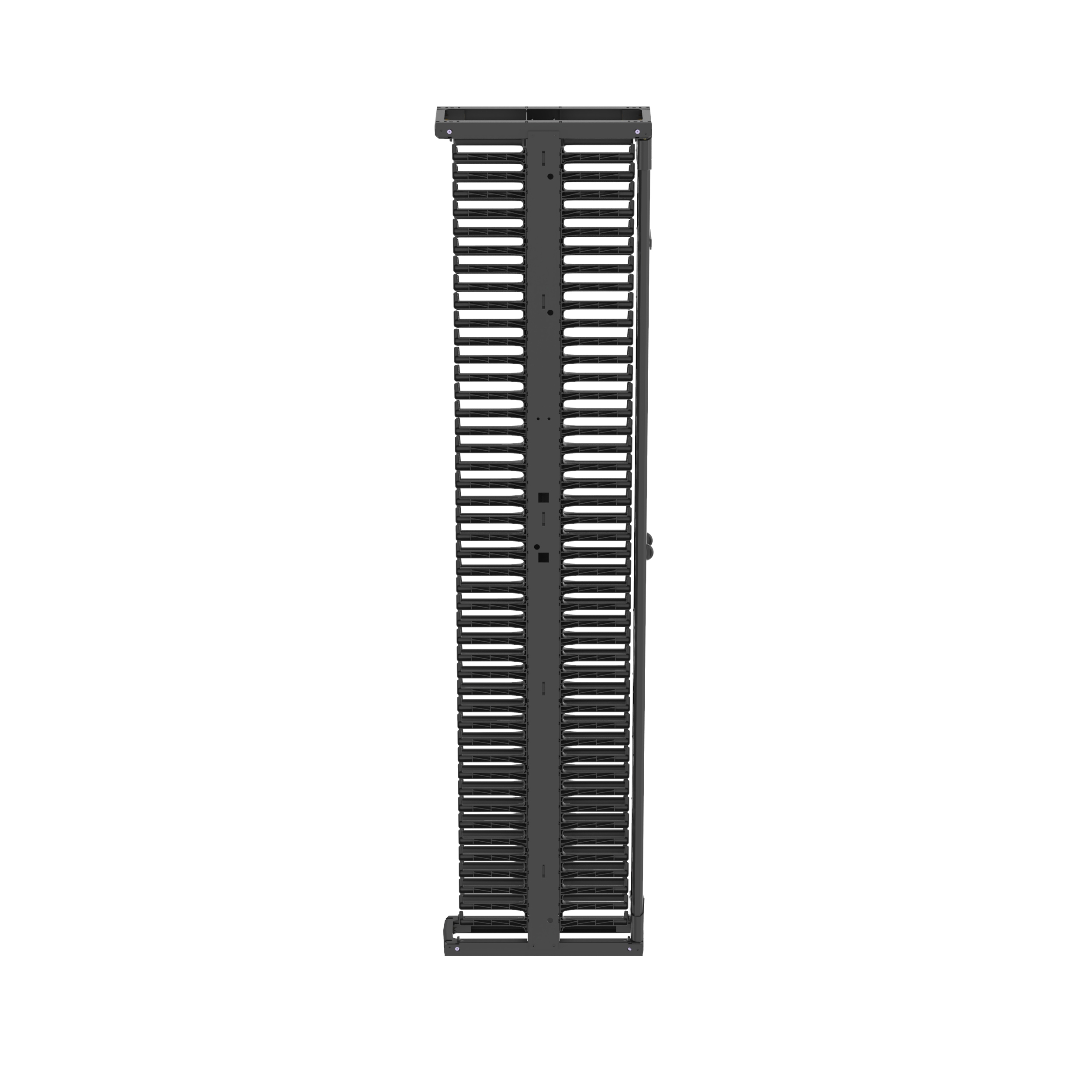 PR2V Dikey Çift Taraf Açılır Kasa, 1 Kapı, 45RU, 15.24 cm Genişlik, Siyah