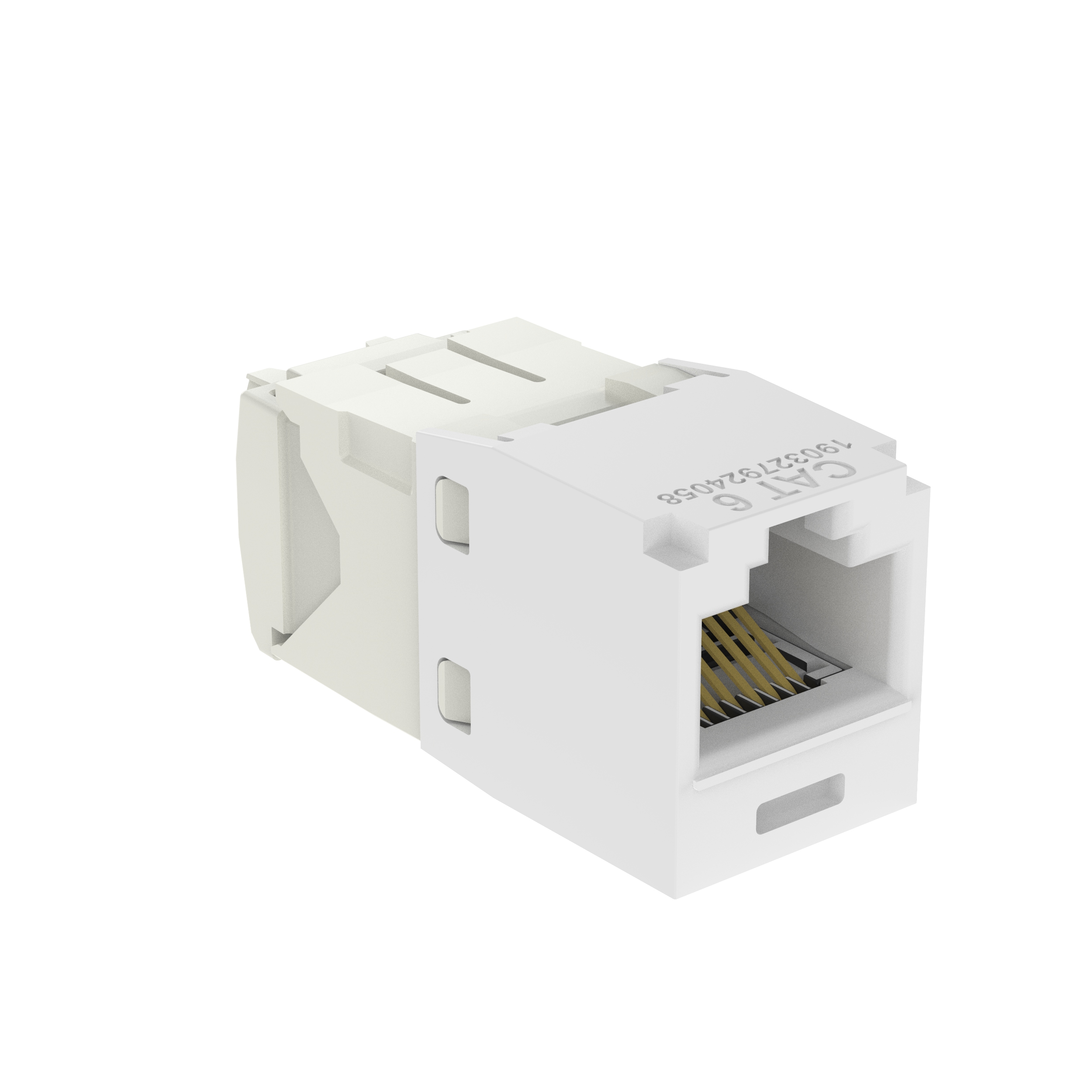 Mini-Com® UTP RJ45 Cat 6 TG Jack Module, White