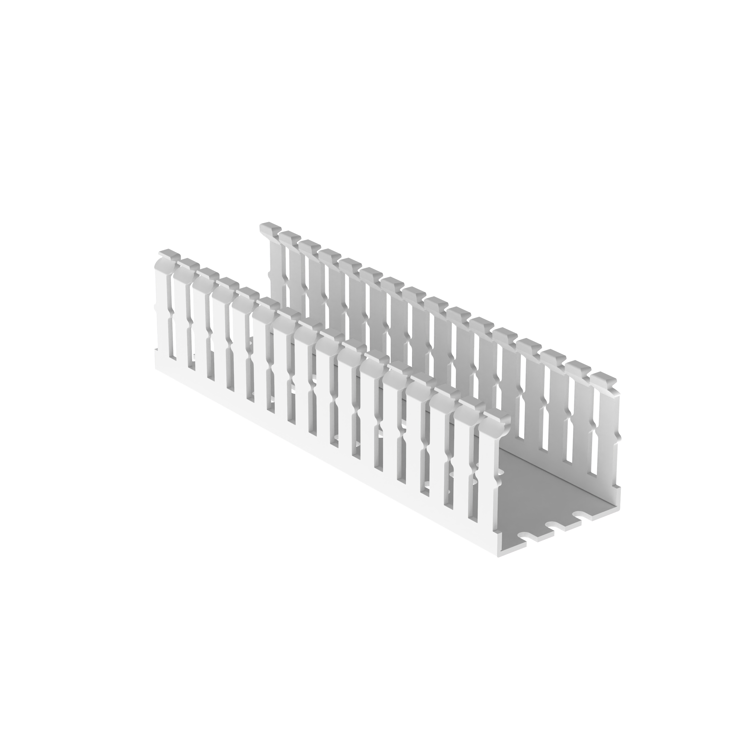 Dar Oluklu Kablo Kanalı, PVC, 5.08 cm x 5.08 cm x 1.83 metre, Beyaz