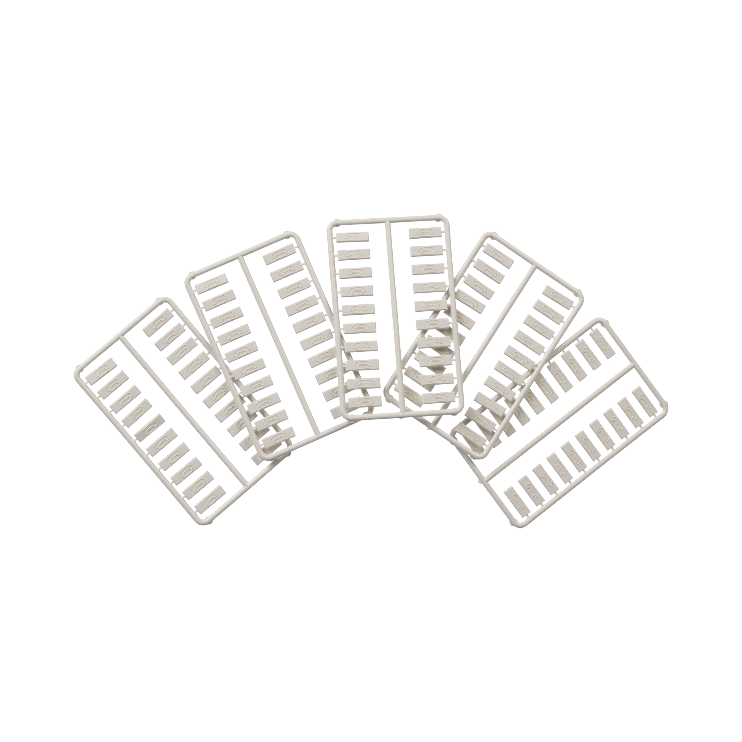 Icon with phone image, snaps in to jack modules and select faceplates. Package includes 100 off white icons (5 runners with 20 icons each)