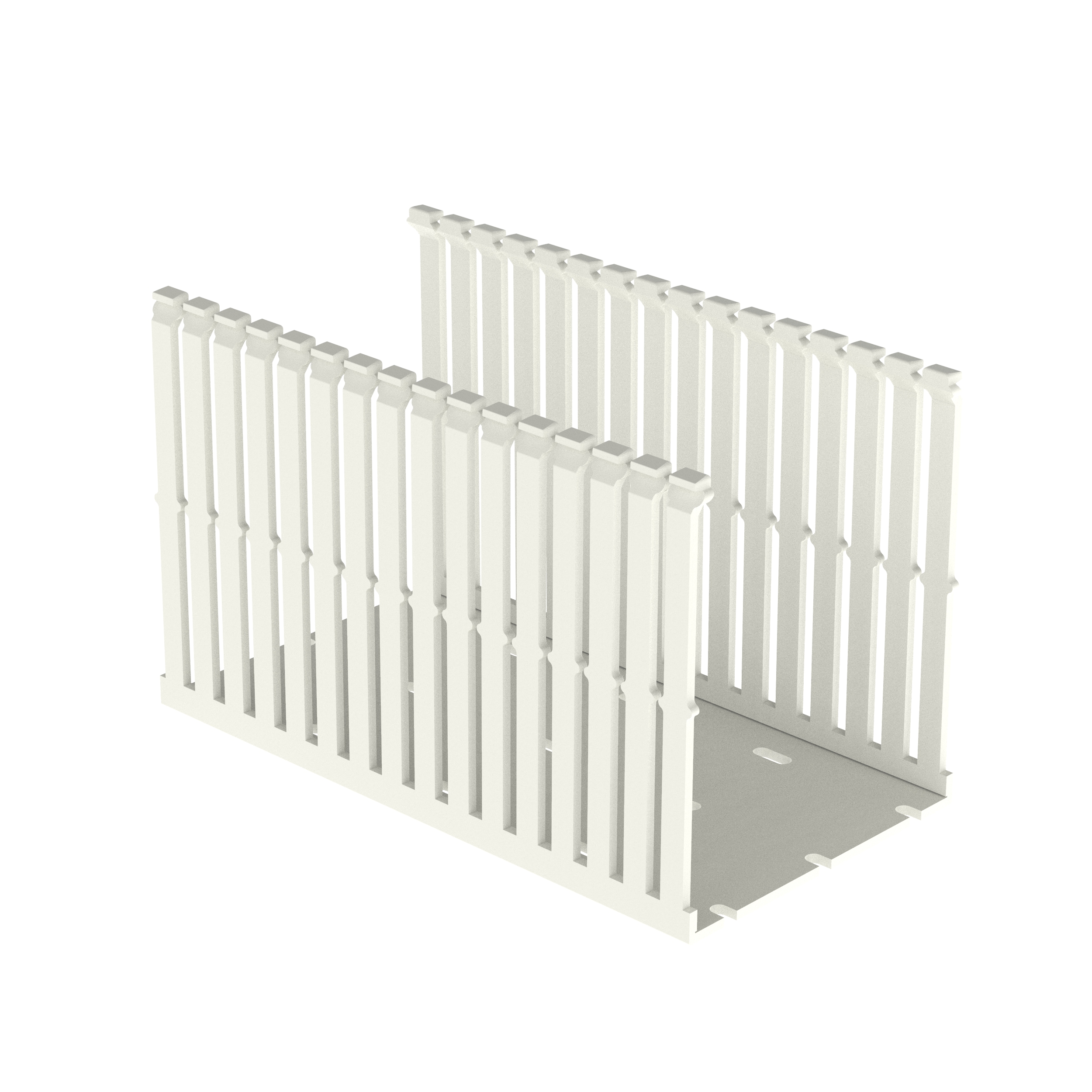 Dar Oluklu Kablo Kanalı, PVC, 10 cm x 12.7 cm x 1.8 metre, Beyaz
