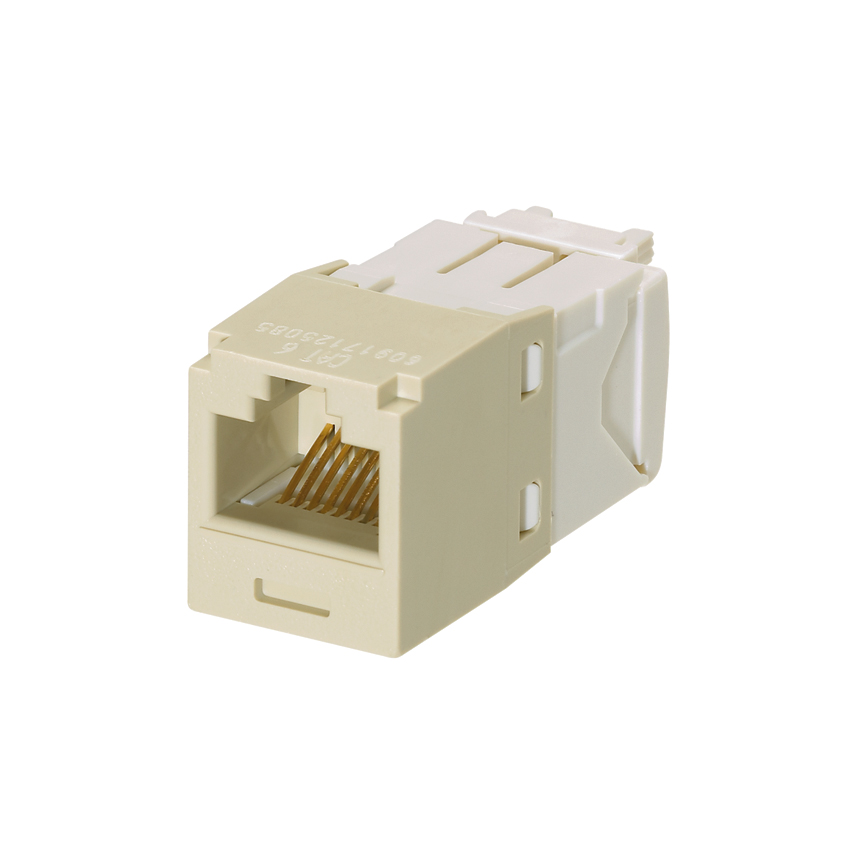 UTP RJ45 Cat 6 TG Jack Modülü, Elektrik Fildişi, 100'lü Paket