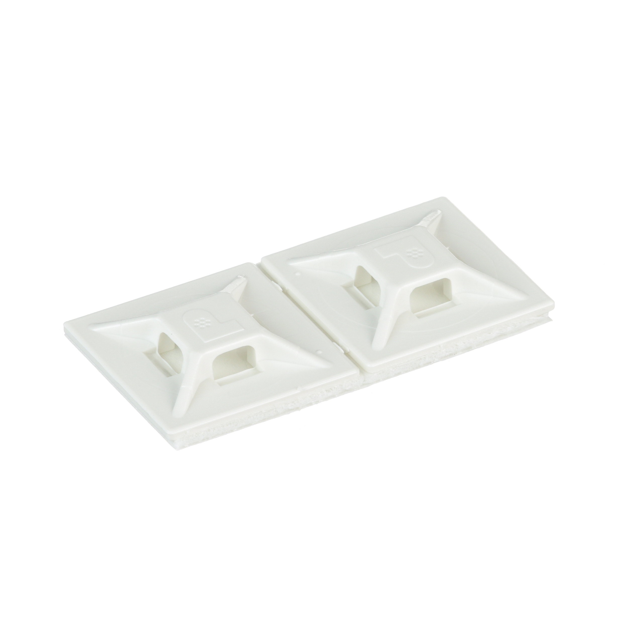 Kablo Bağı Montajı, Beyaz, ABS, Kauçuk Yapışkanlı, 19.1x19.1mm, 100'lü Paket