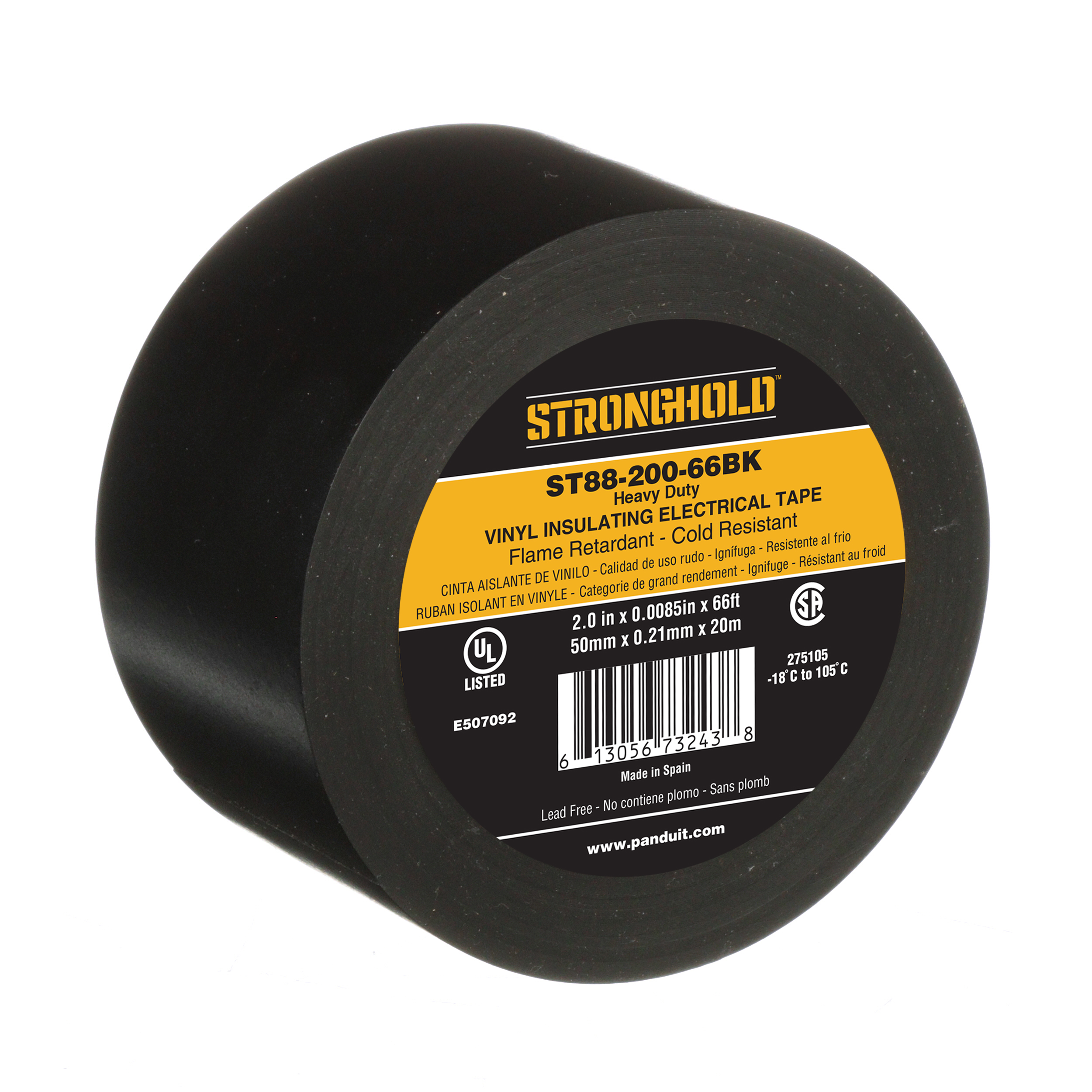 Elektrik Bandı, Siyah, PVC, Ağır Hizmet, 50mm, 0.21mm, Paket 1