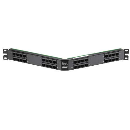 RJ45-HD68 SCSI Patch Panel, Angled, 32 Port