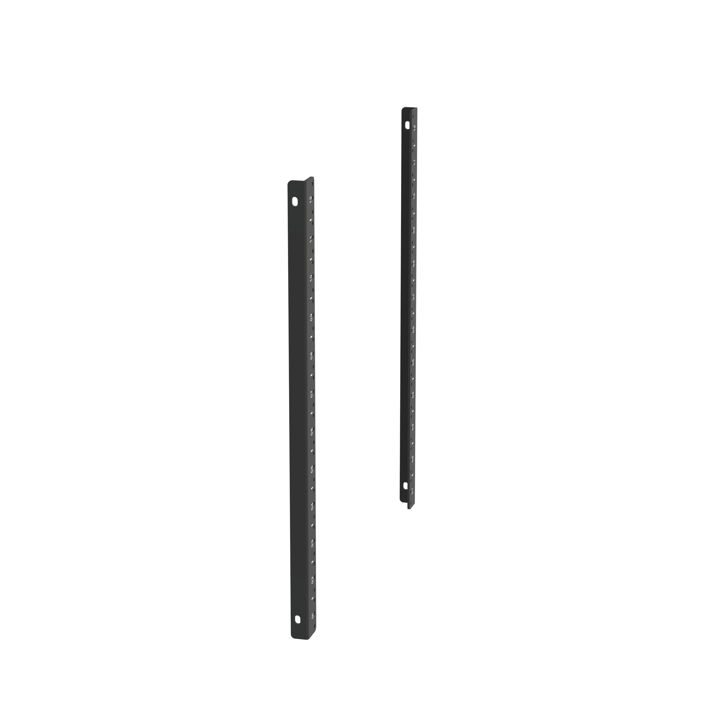 PanZone® Duvar Montaj Kabini Arka Ray Seti, 26,8 inç derinliğe kadar ağ ekipmanları için ek destek sağlayarak, daha geniş bir uygulama yelpazesi için esneklik sunar. 12 RU, 2 Ray, Siyah