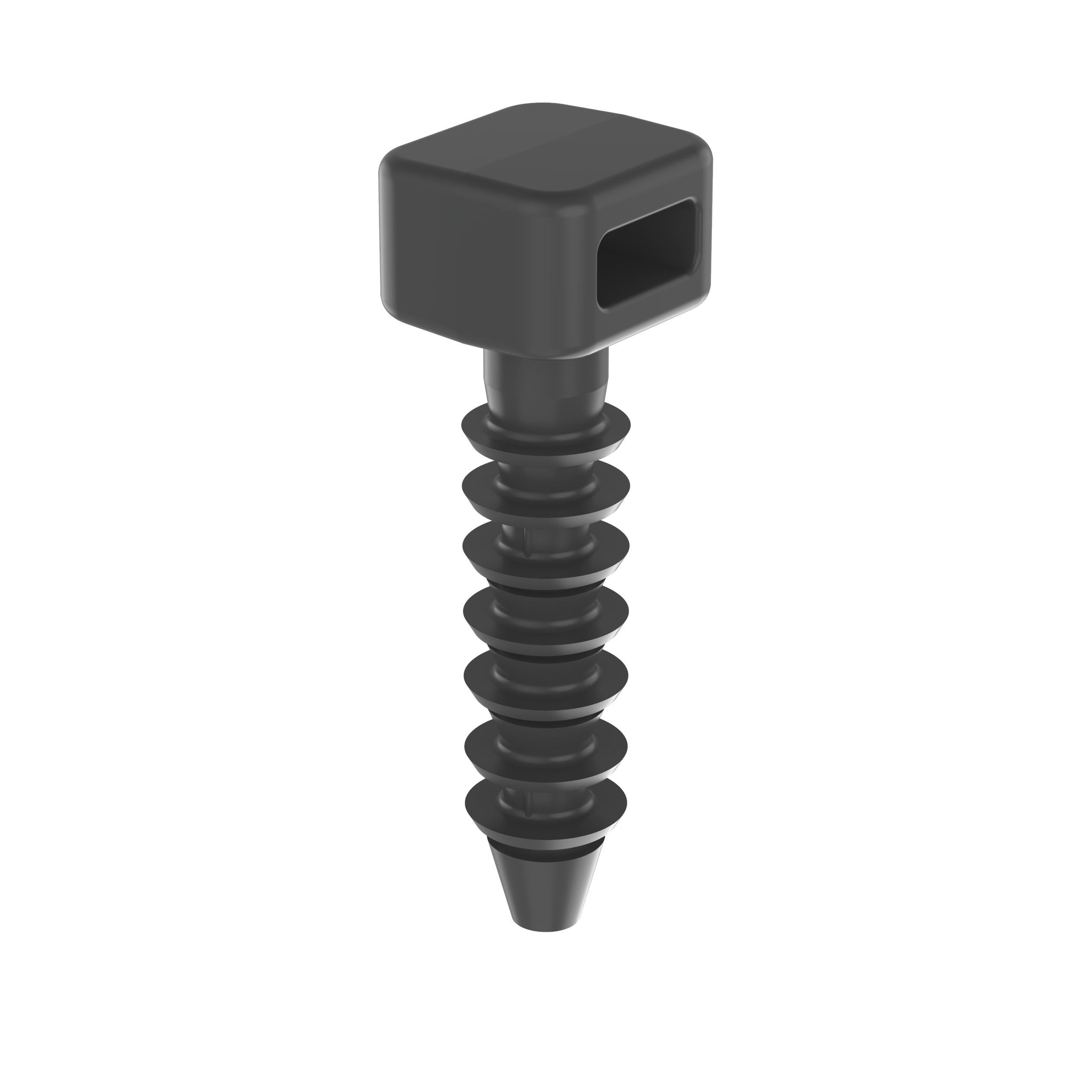 Tuğla İtme Montaj, Standart, .19" (4.8mm) Delik, Siyah, 1000'li Paket