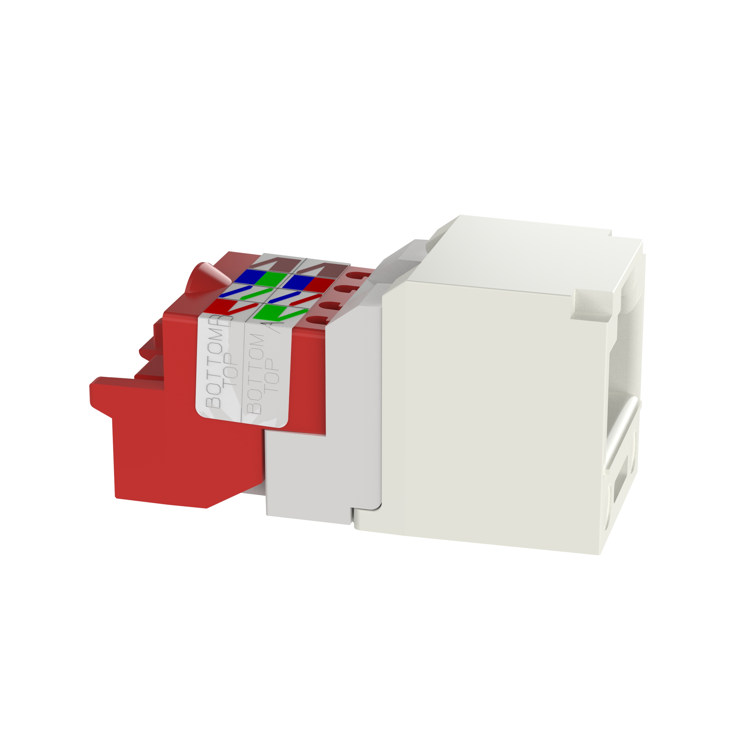 UTP RJ45 Cat 5e TP-Style Jack Module, Off White