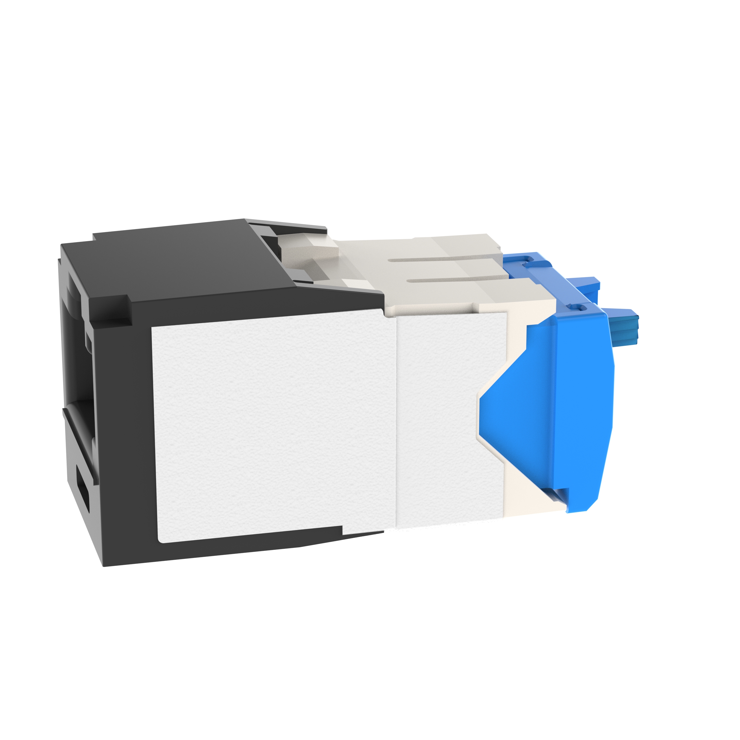 UTP RJ45 Cat 6A Keyed TG Jack Module, Black