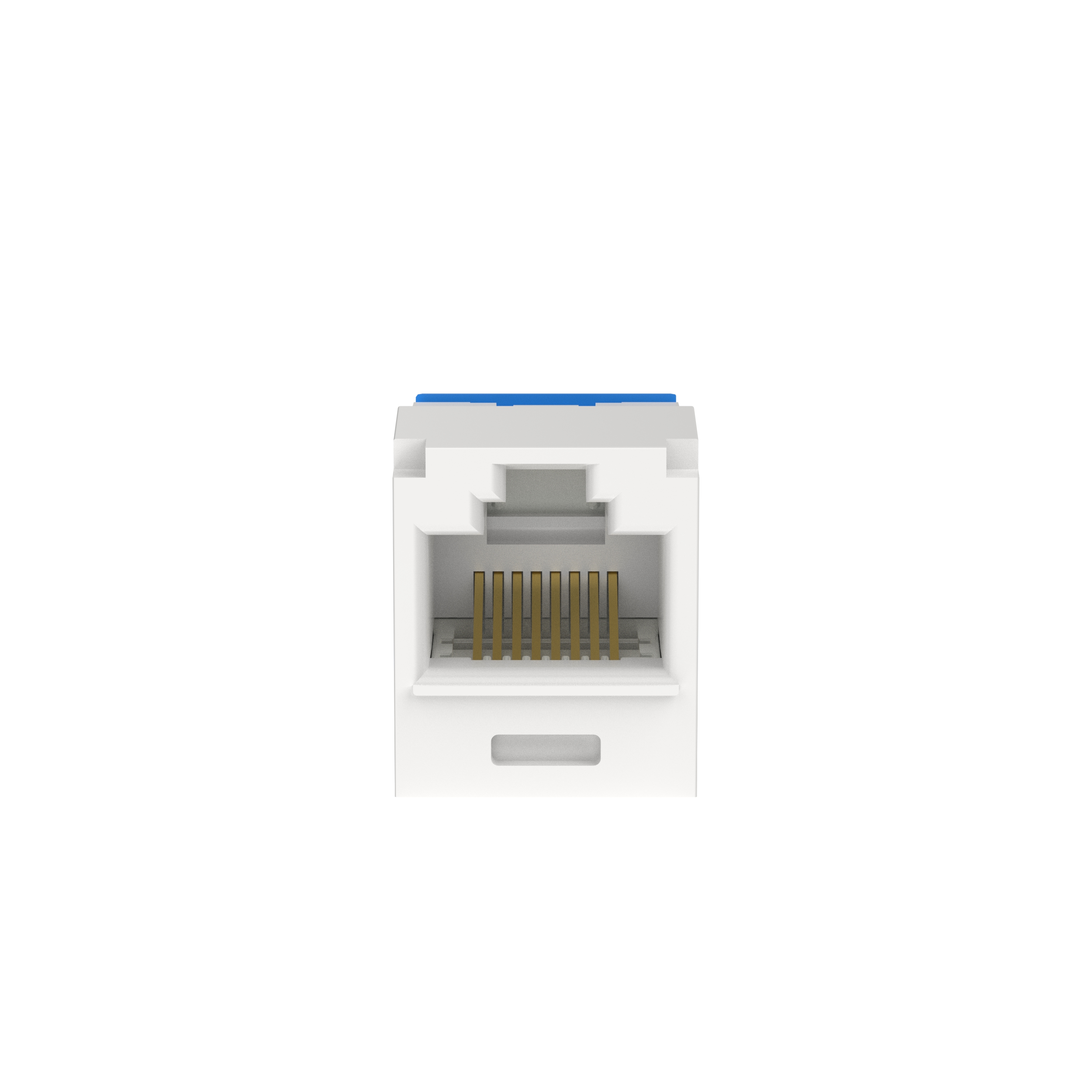 Twisted Pair RJ45 Cat 6A Yukarı/Aşağı TG Jak Modülü, Arktik Beyaz